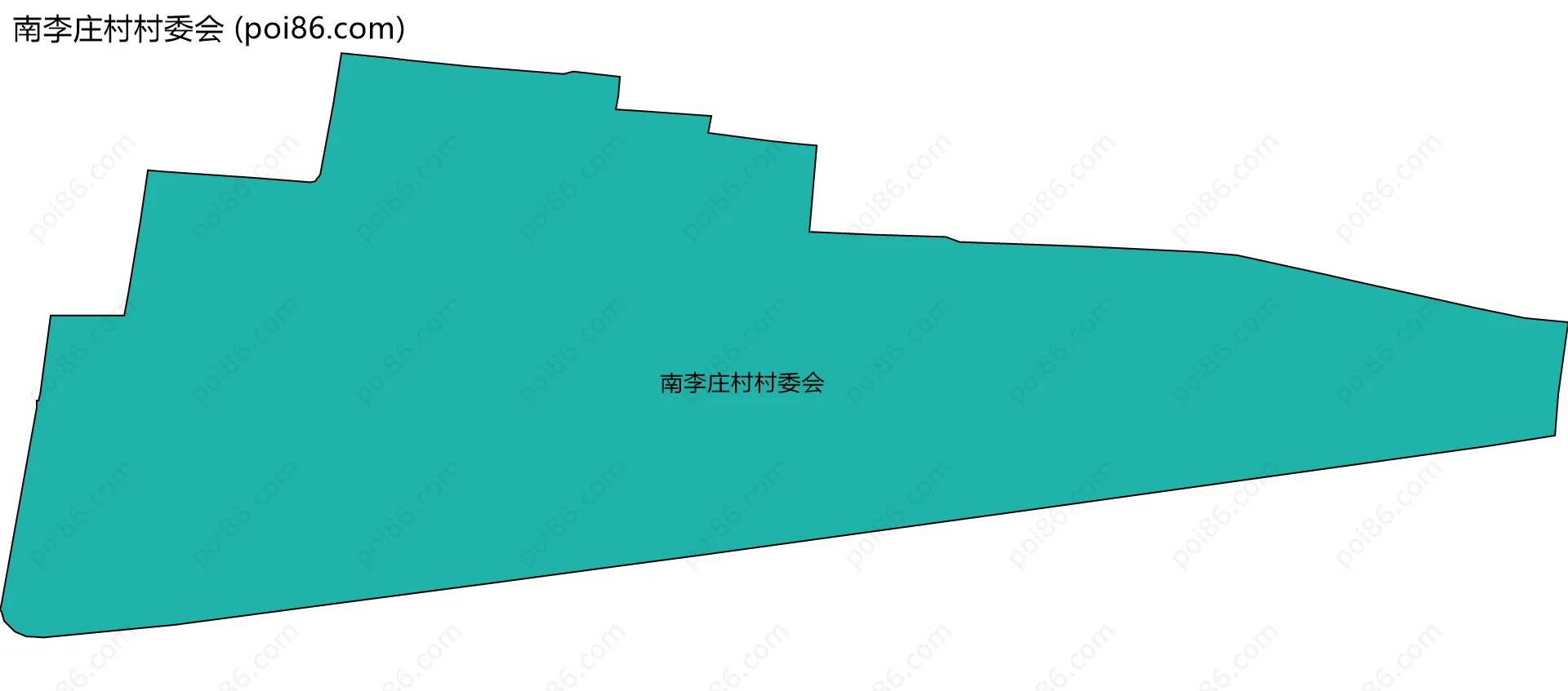 南李庄村村委会边界地图