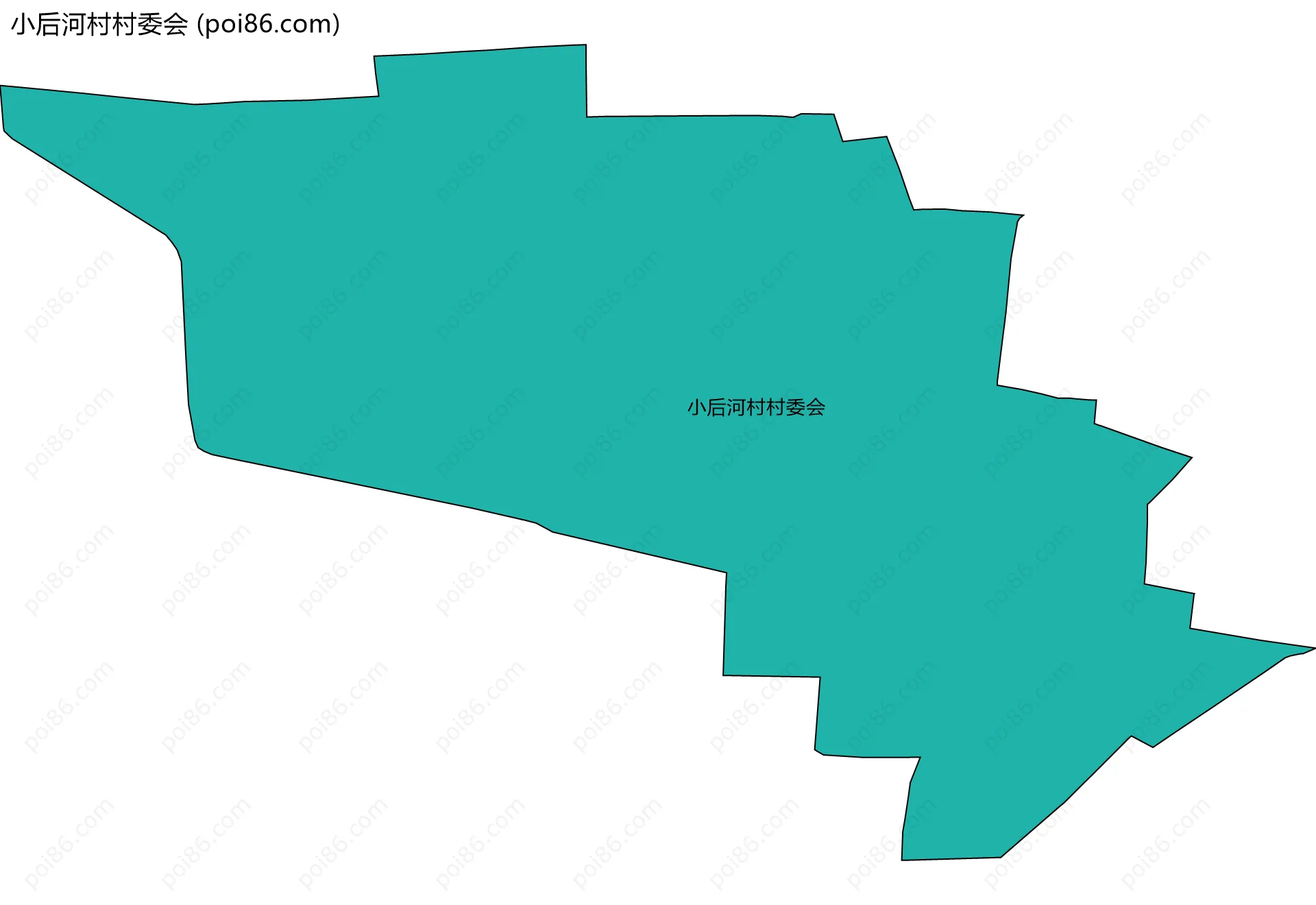 小后河村村委会边界地图