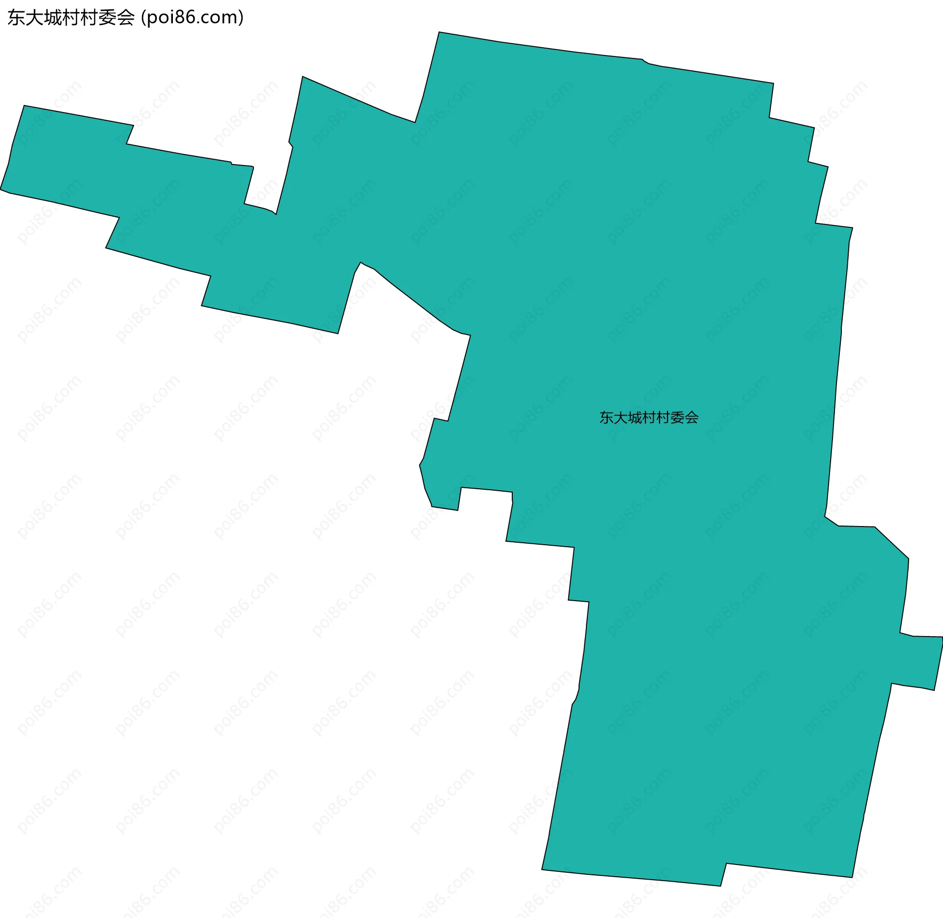 东大城村村委会边界地图