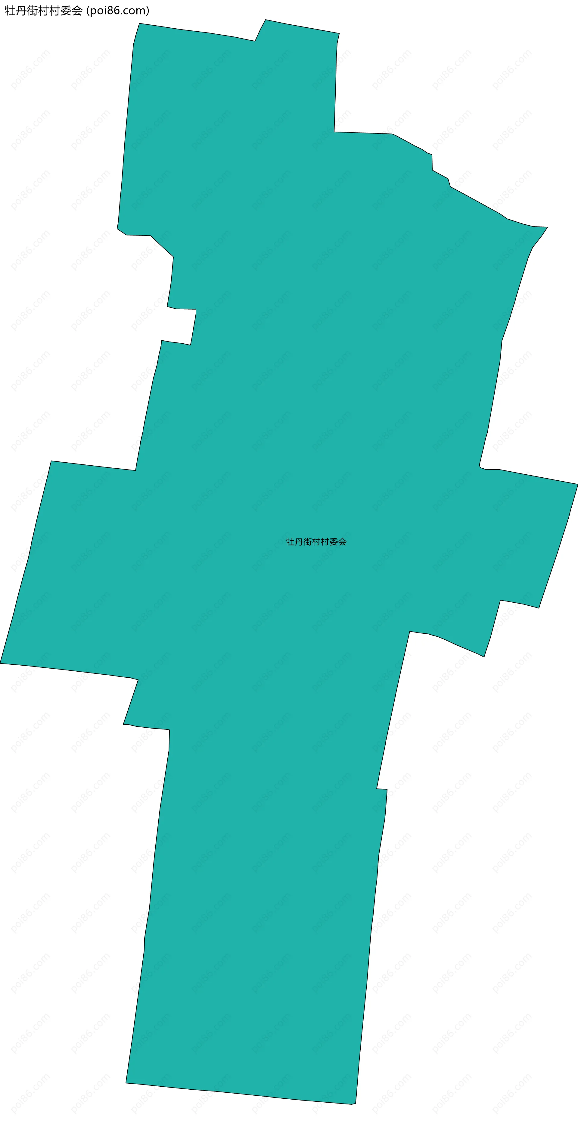 牡丹街村村委会边界地图