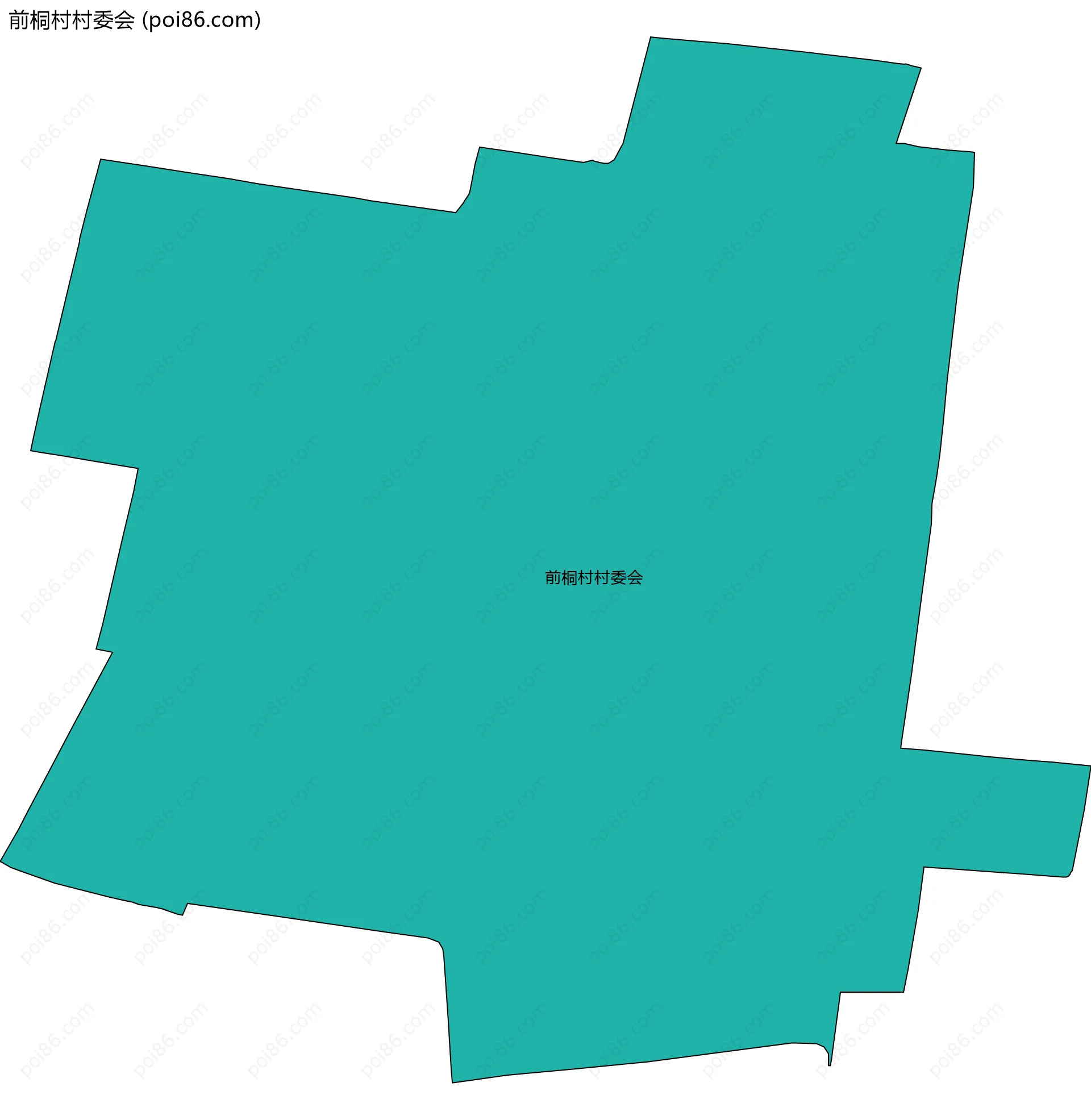 前桐村村委会边界地图
