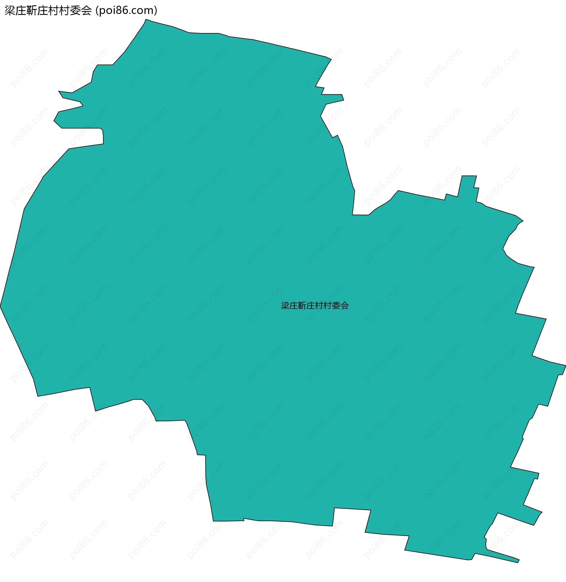 梁庄靳庄村村委会边界地图