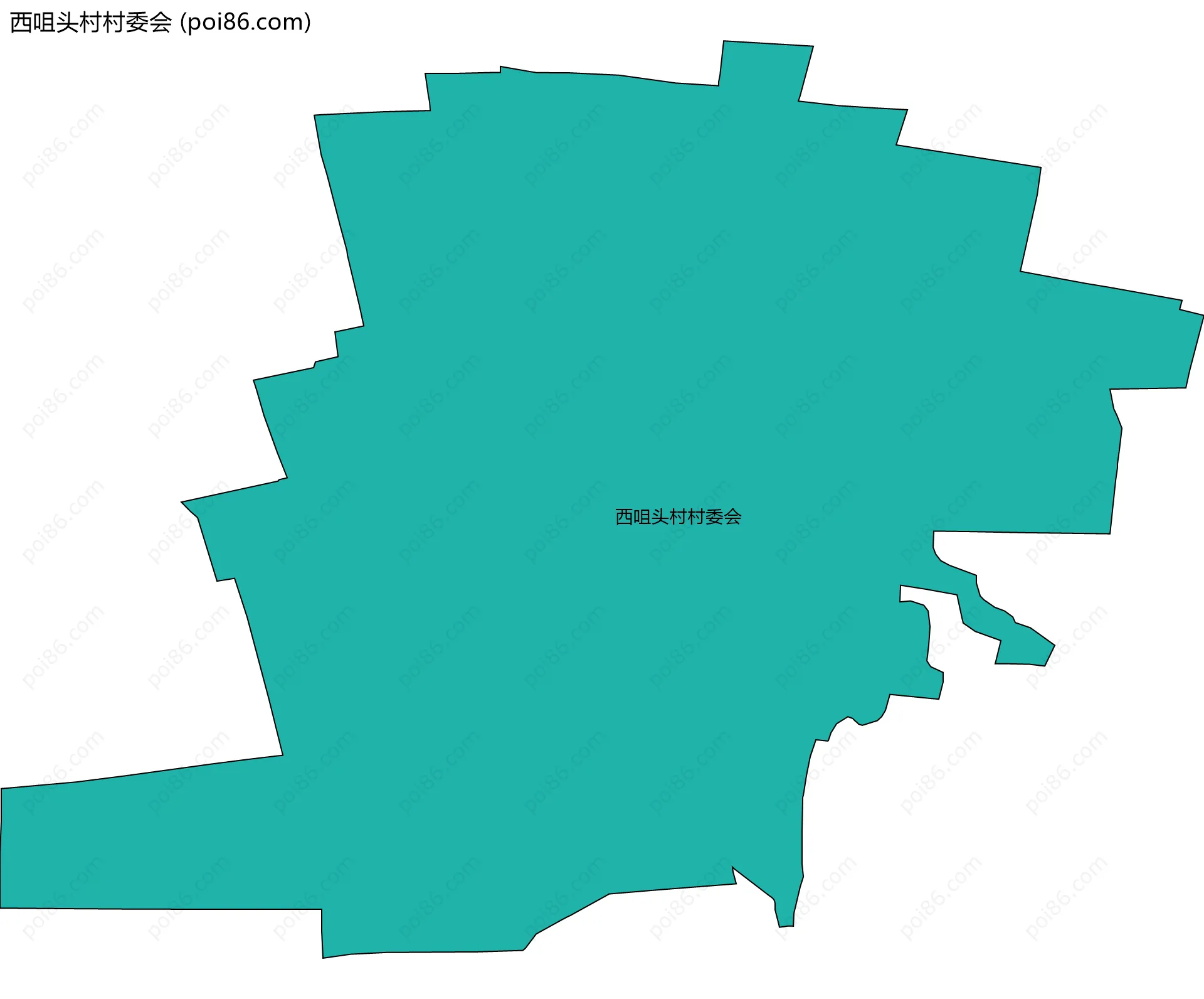 西咀头村村委会边界地图