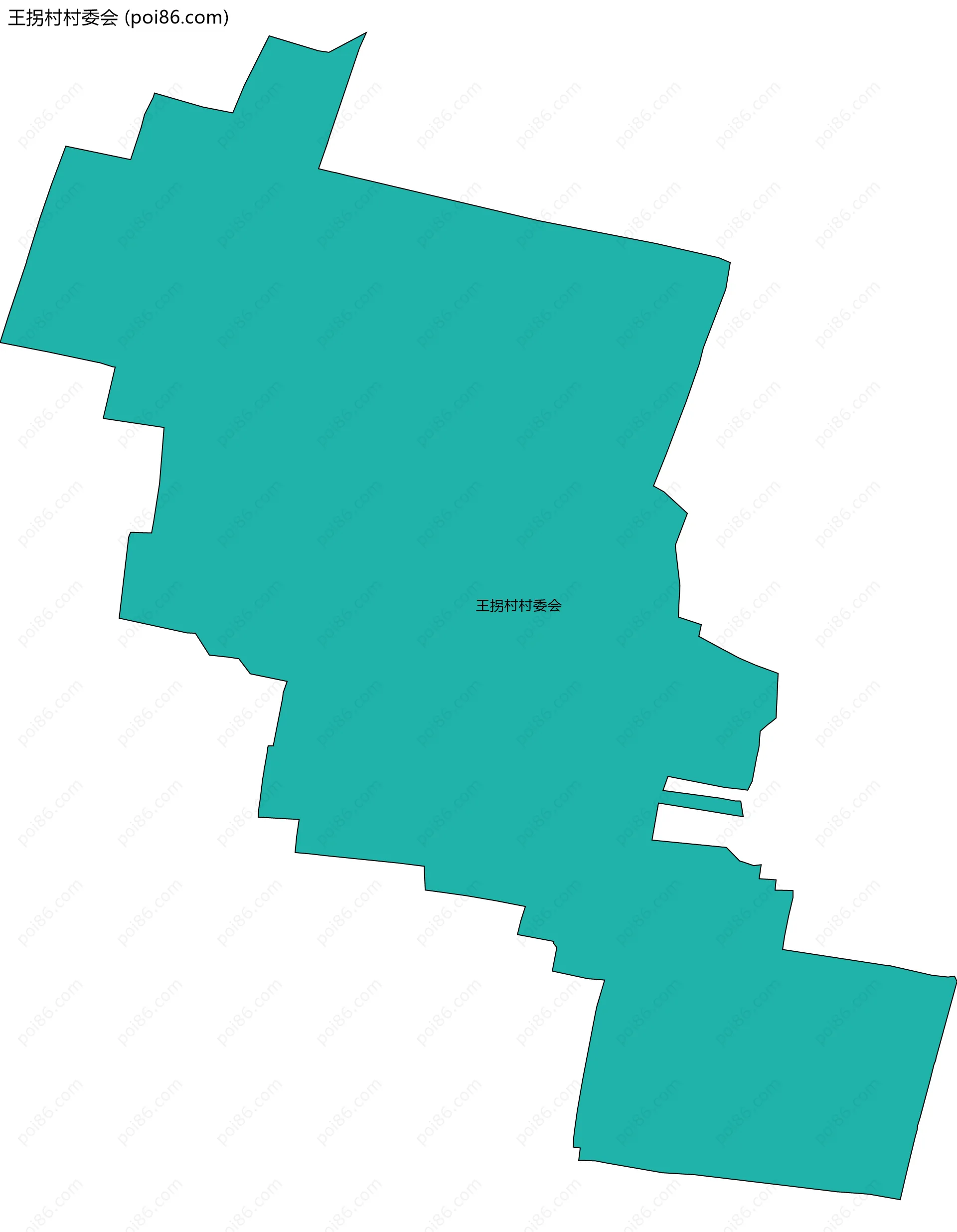王拐村村委会边界地图