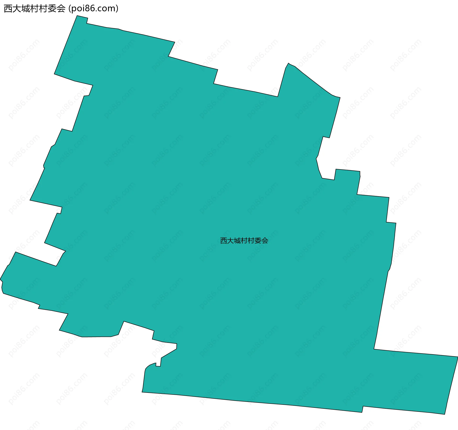 西大城村村委会边界地图