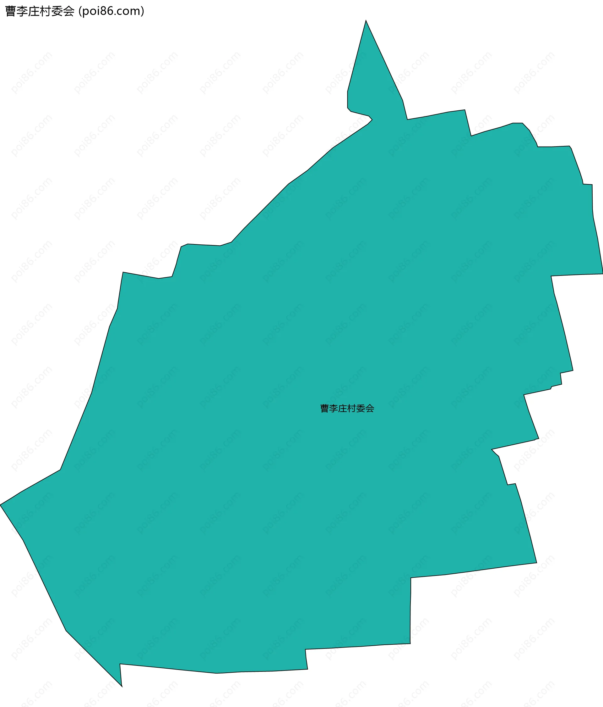 曹李庄村委会边界地图