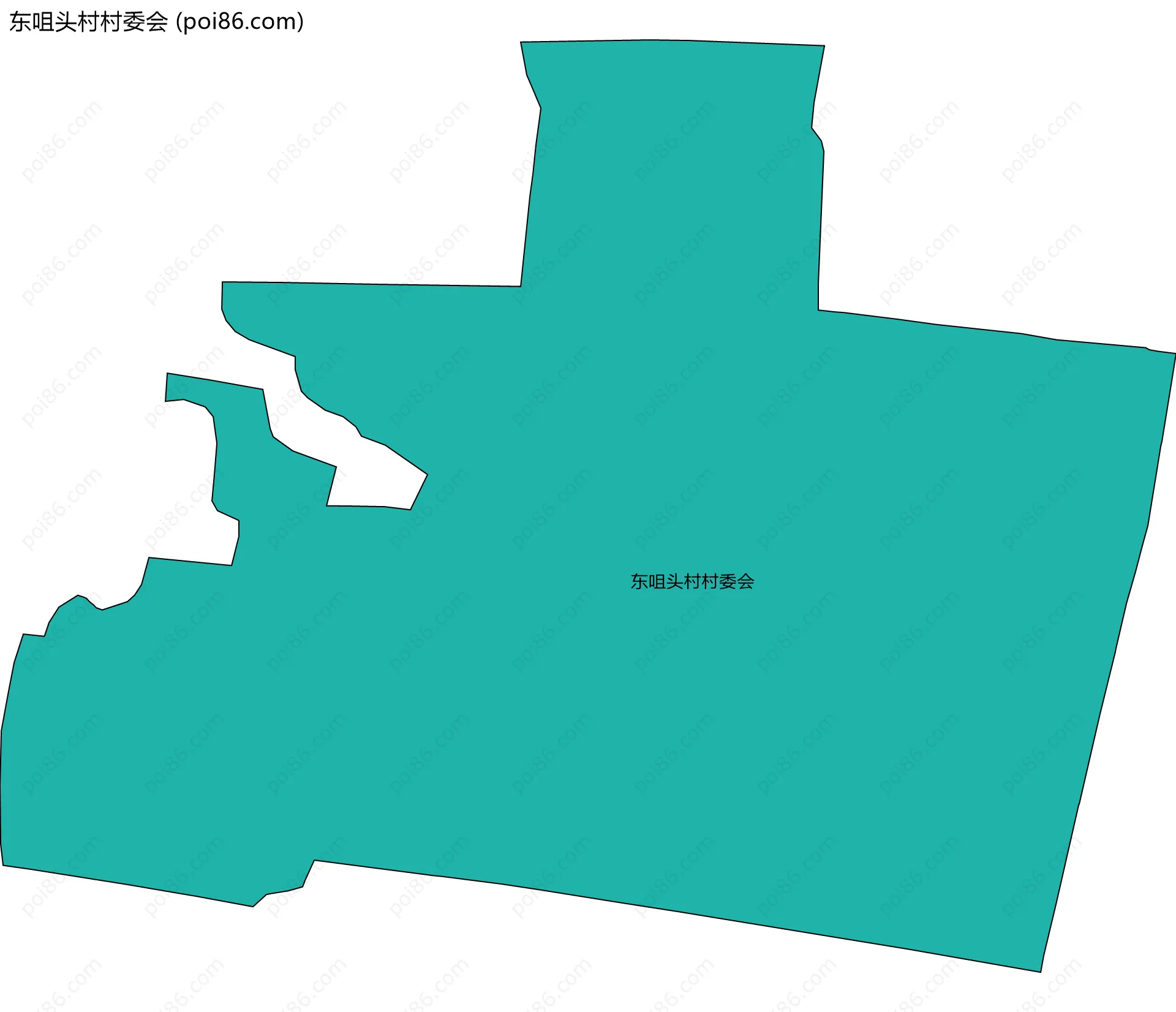 东咀头村村委会边界地图