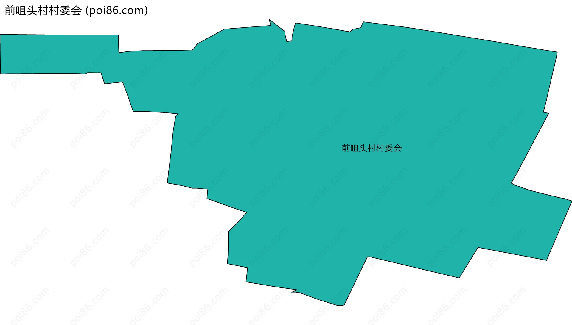 前咀头村村委会边界地图