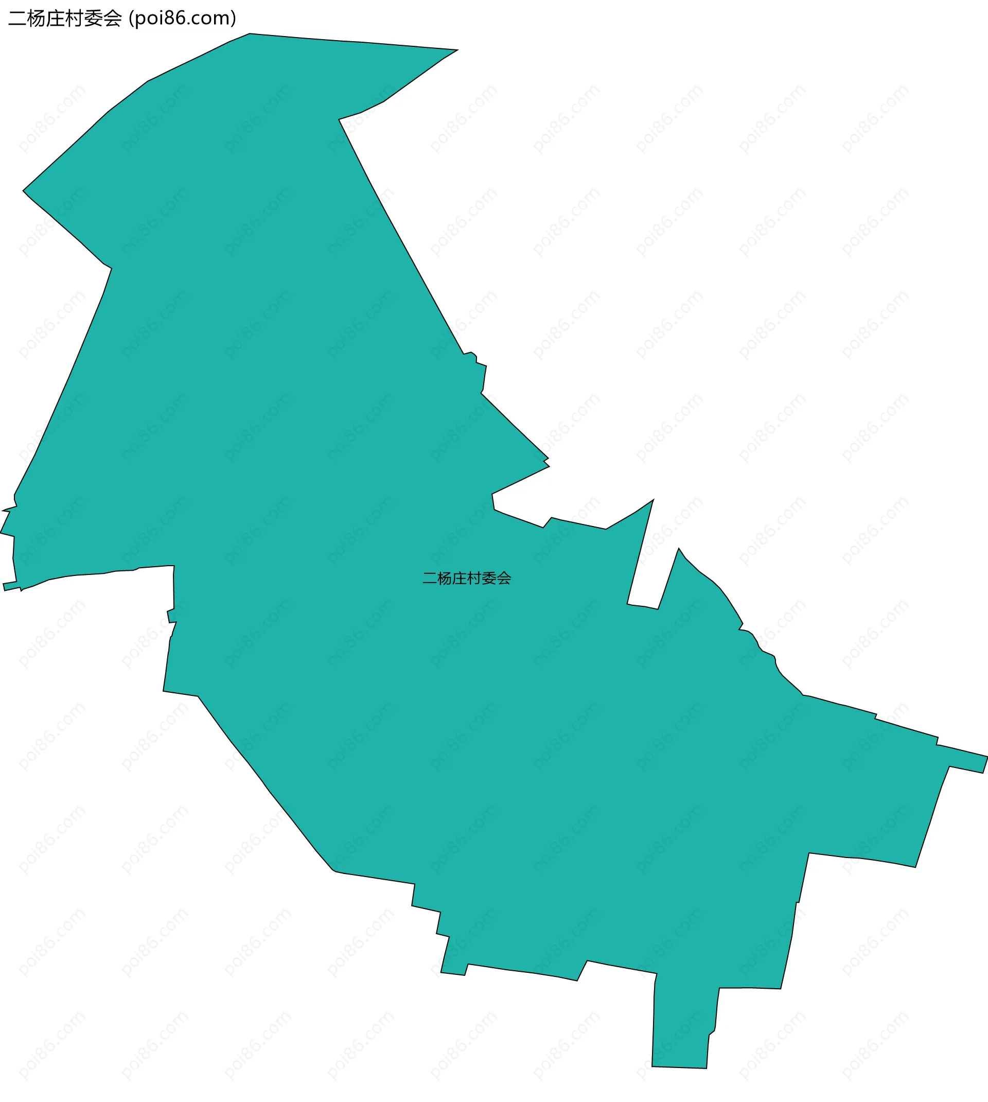 二杨庄村委会边界地图