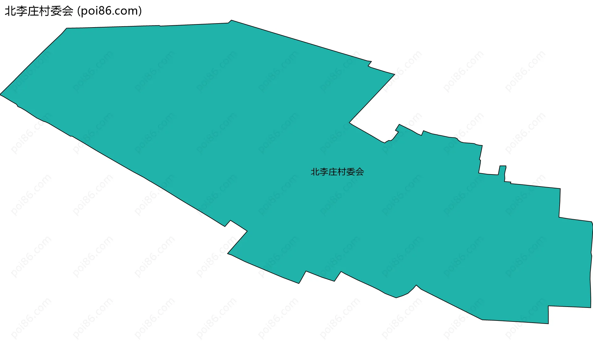 北李庄村委会边界地图