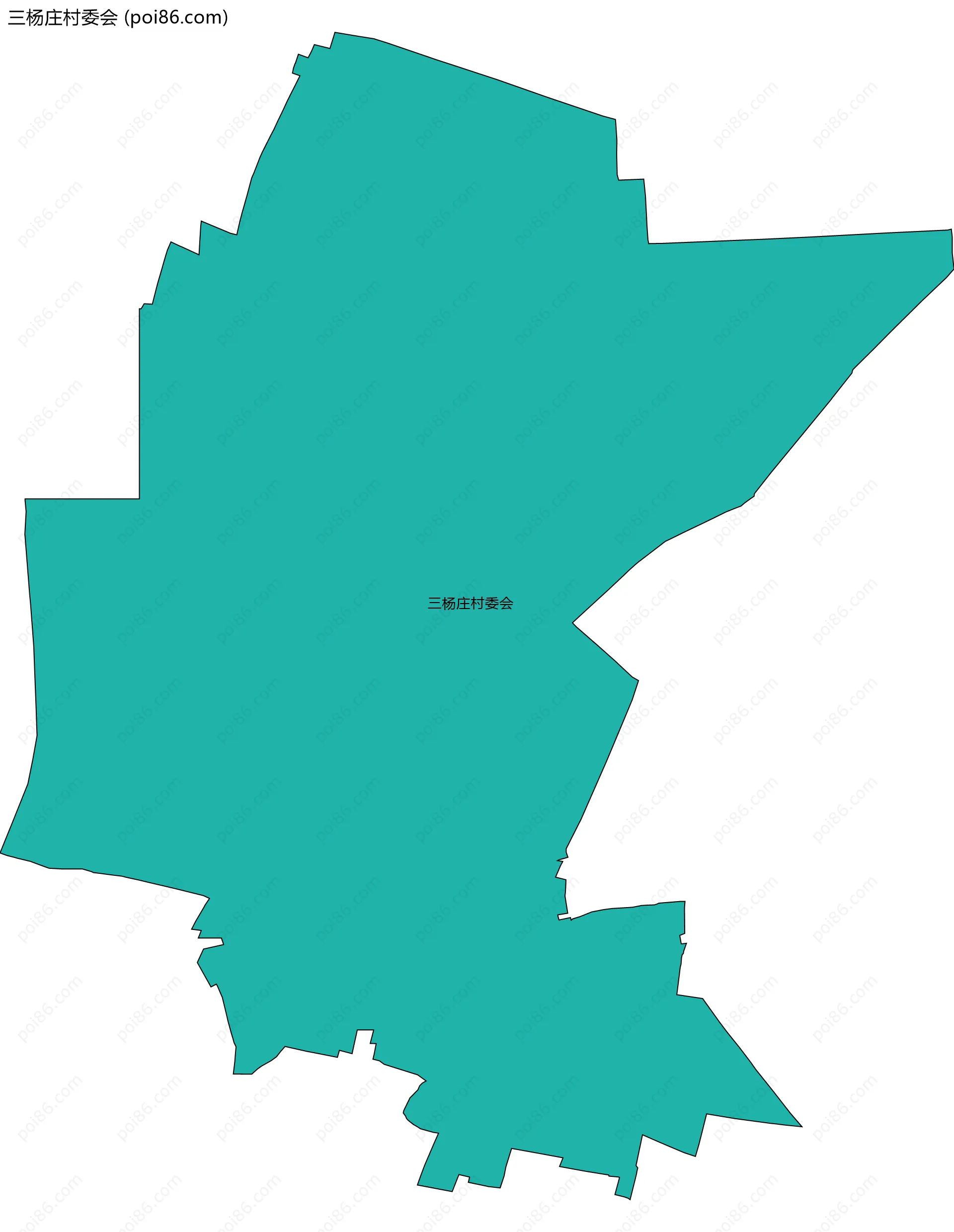 三杨庄村委会边界地图