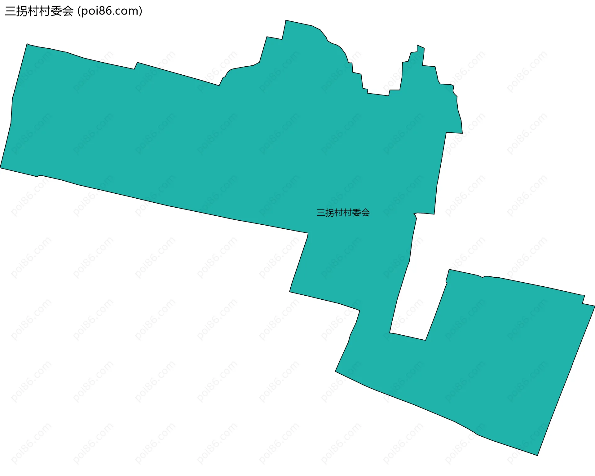 三拐村村委会边界地图
