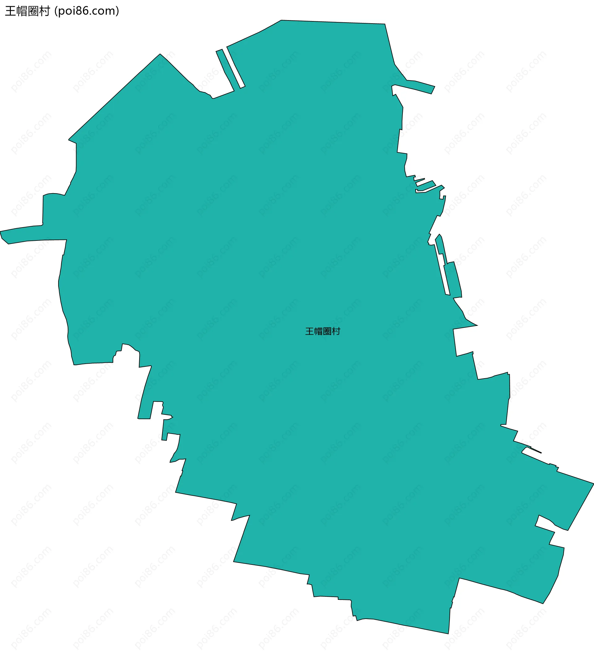 王帽圈村边界地图