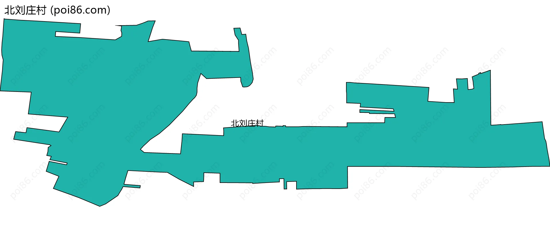北刘庄村边界地图