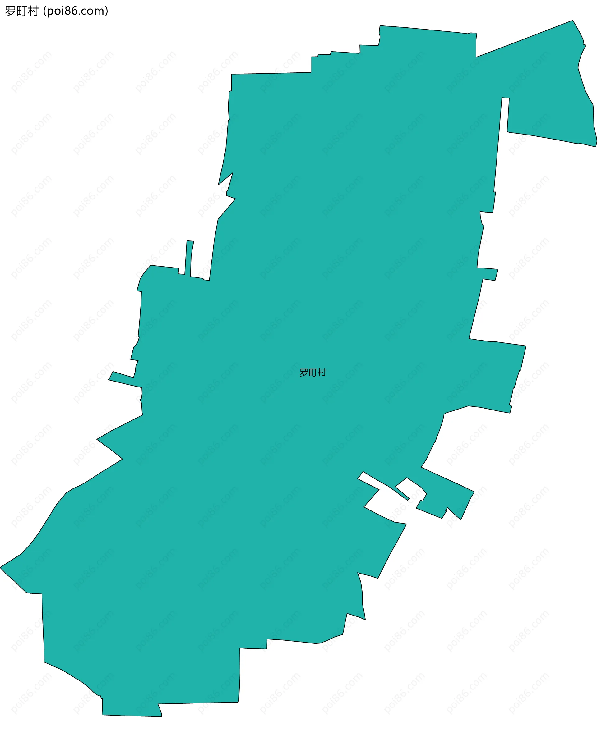罗町村边界地图
