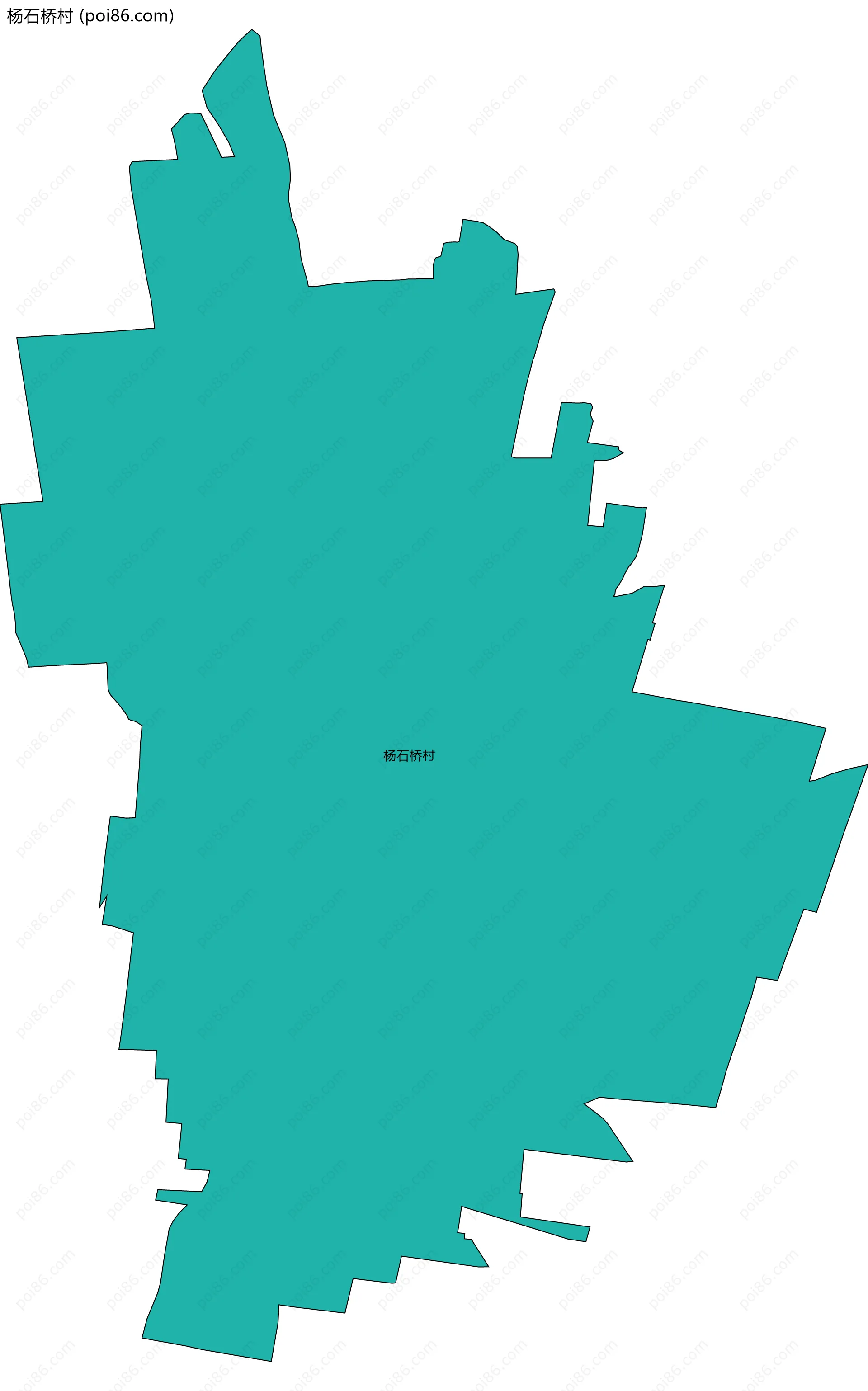 杨石桥村边界地图