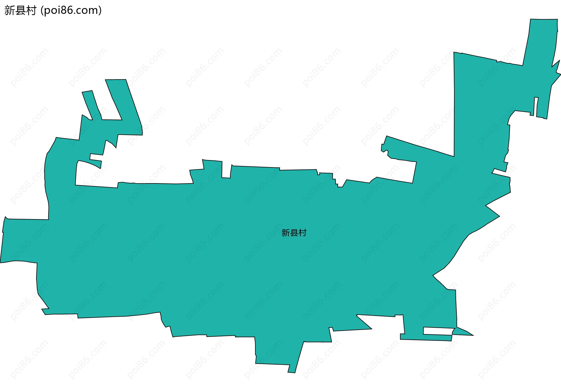 新县村边界地图