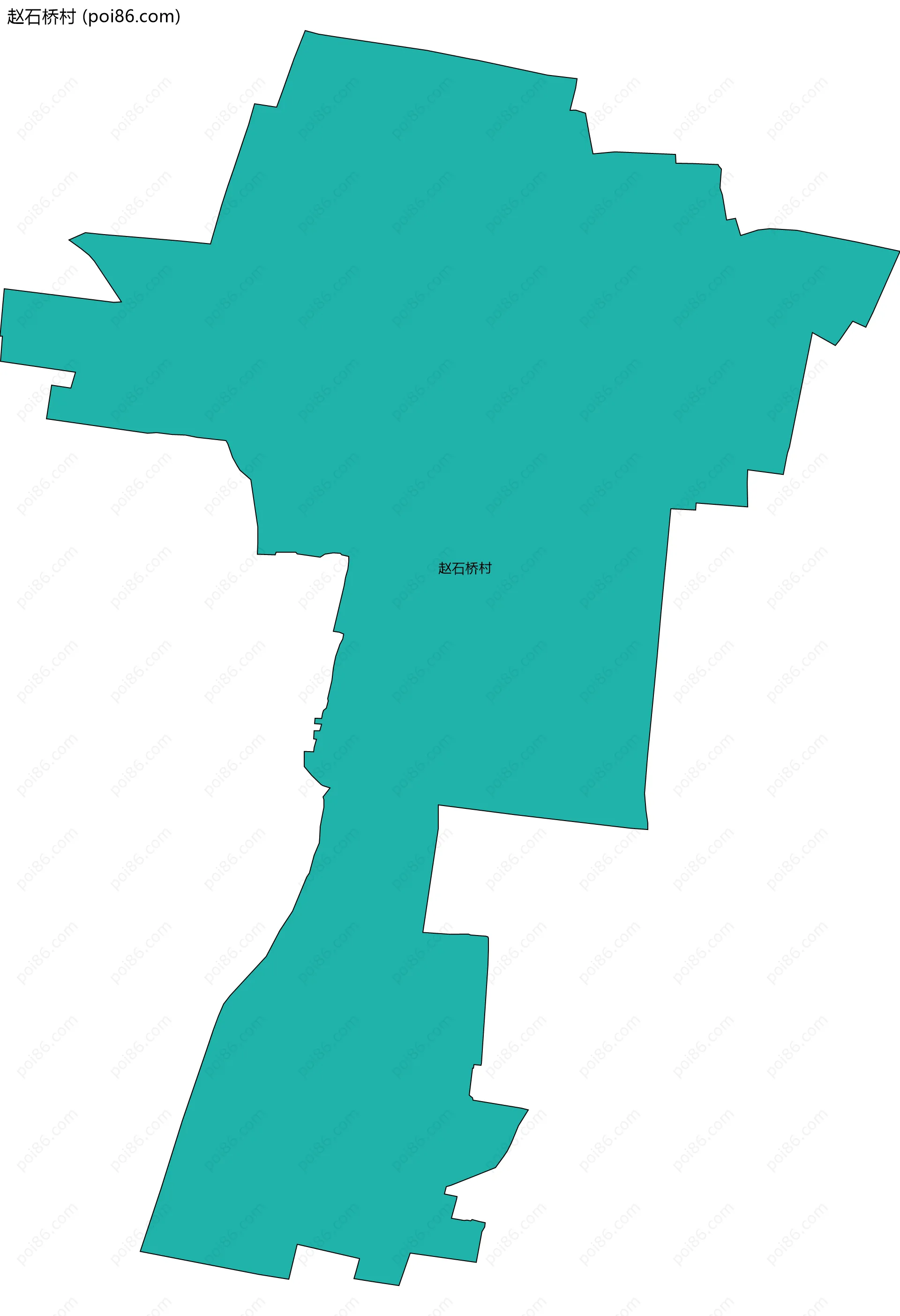 赵石桥村边界地图