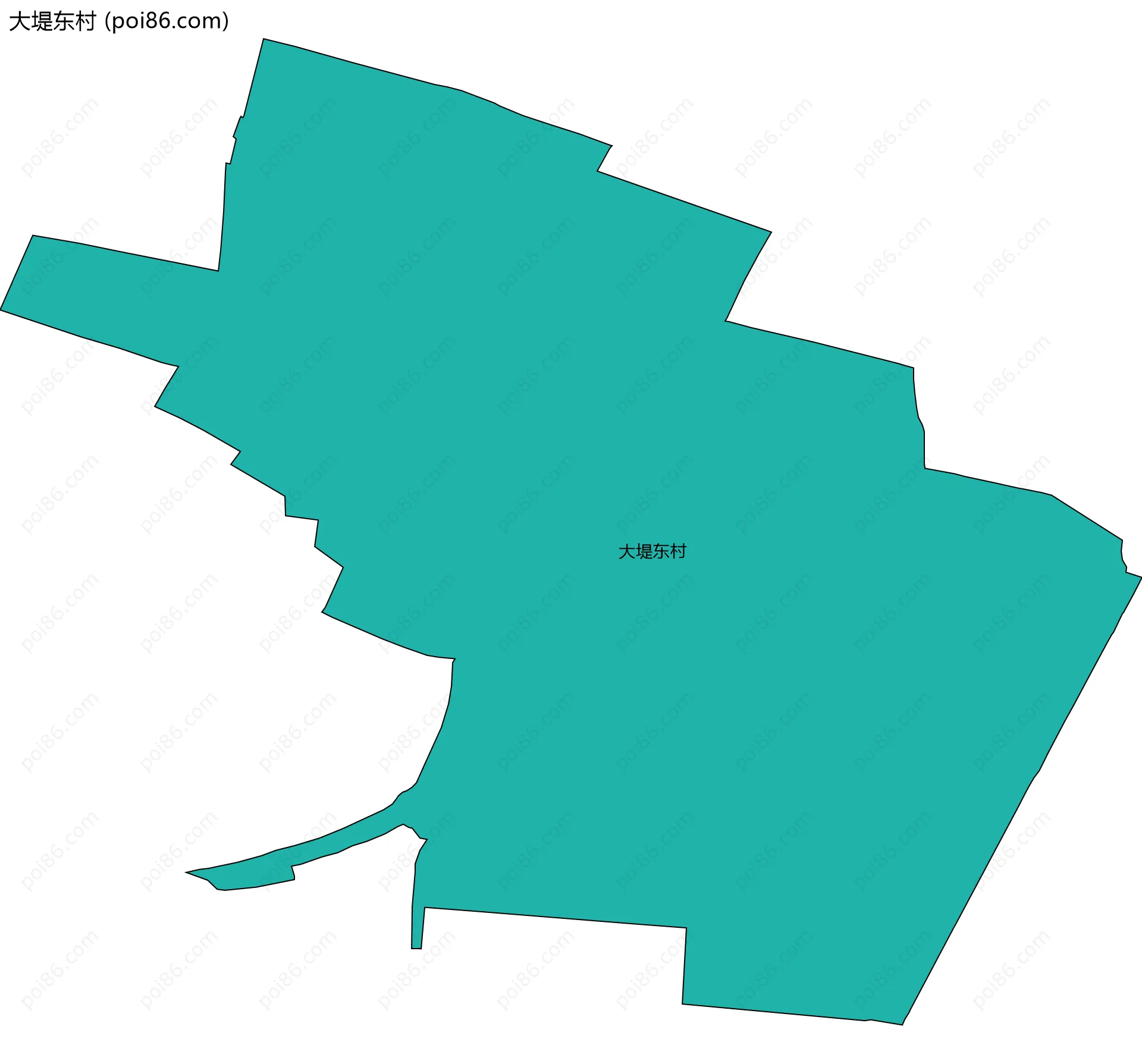 大堤东村边界地图