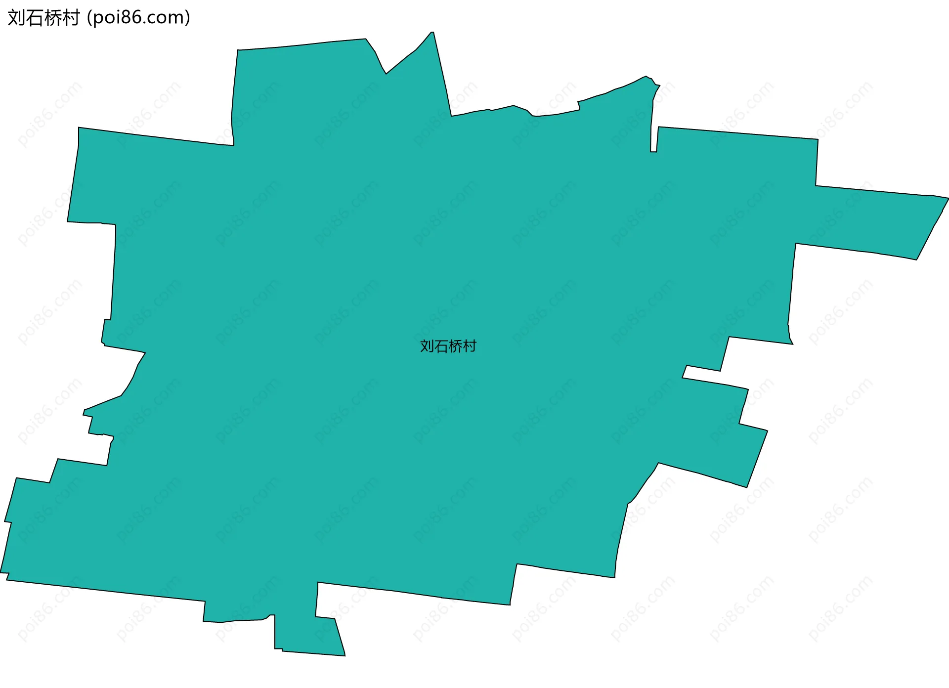 刘石桥村边界地图