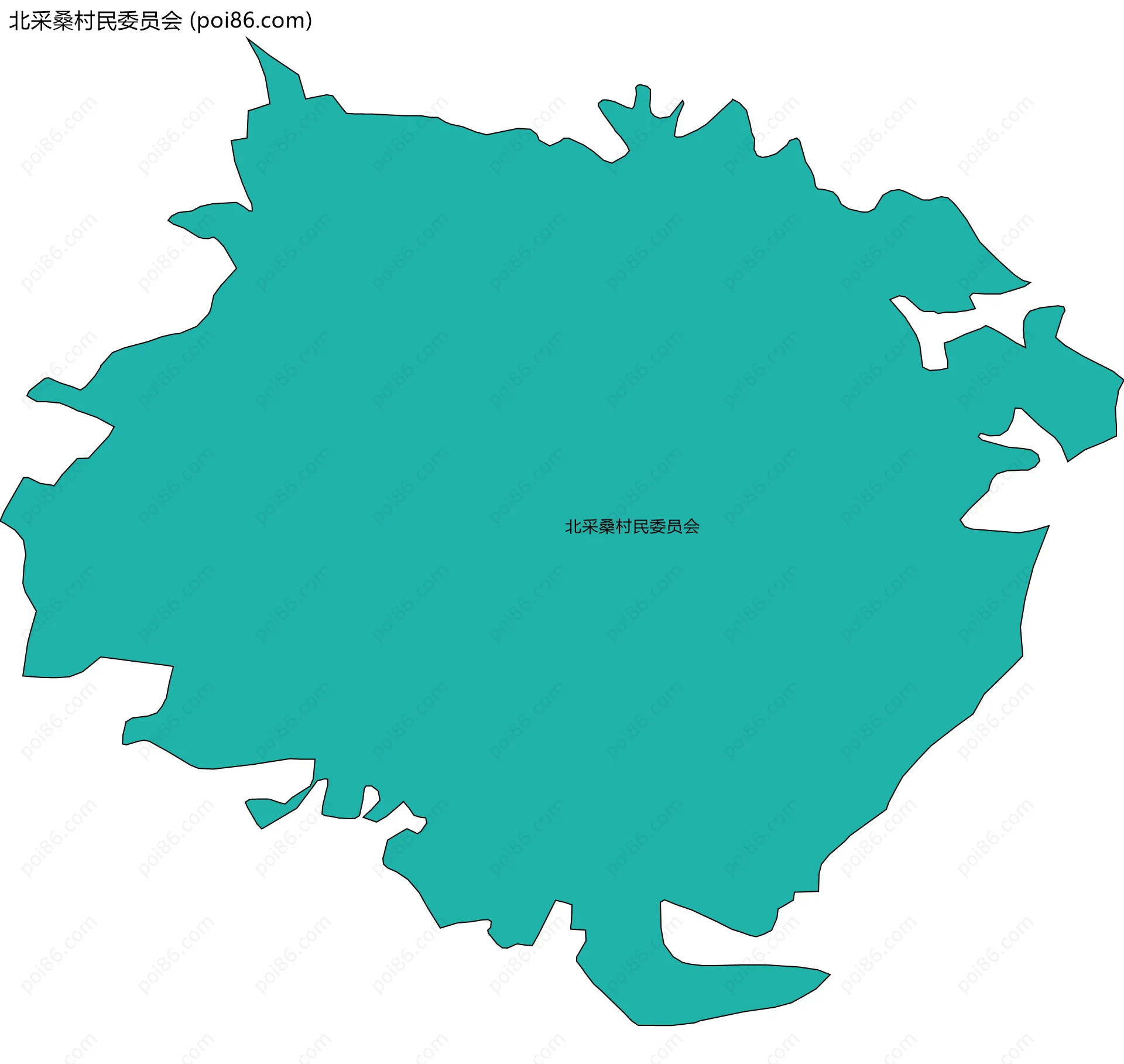 北采桑村民委员会边界地图