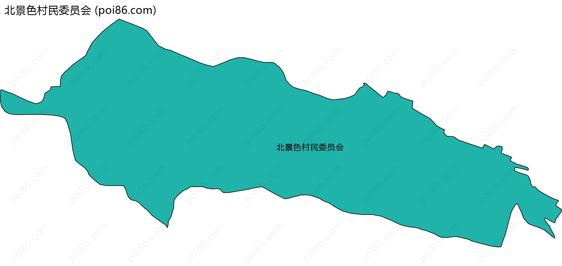 北景色村民委员会边界地图