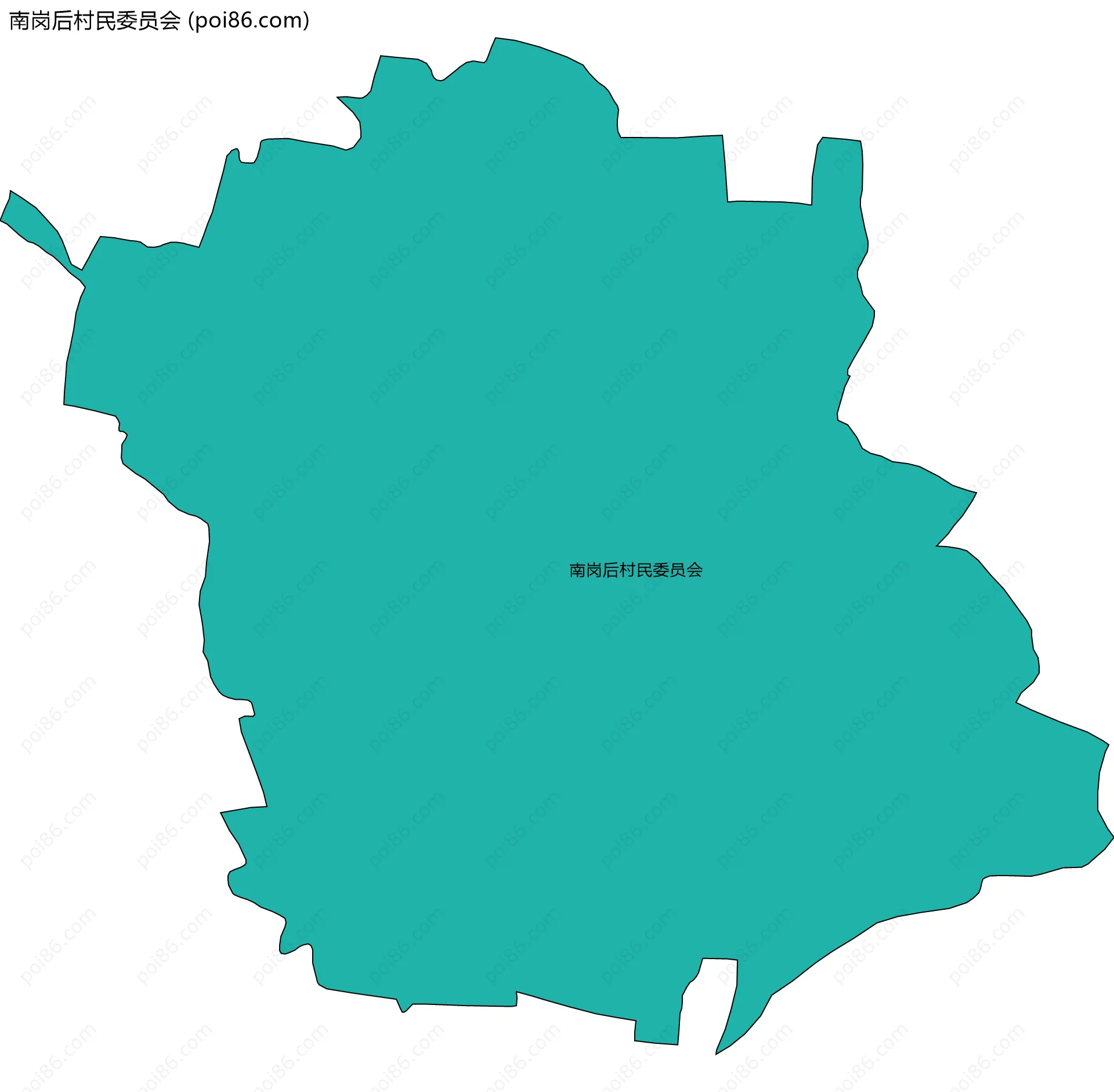 南岗后村民委员会边界地图