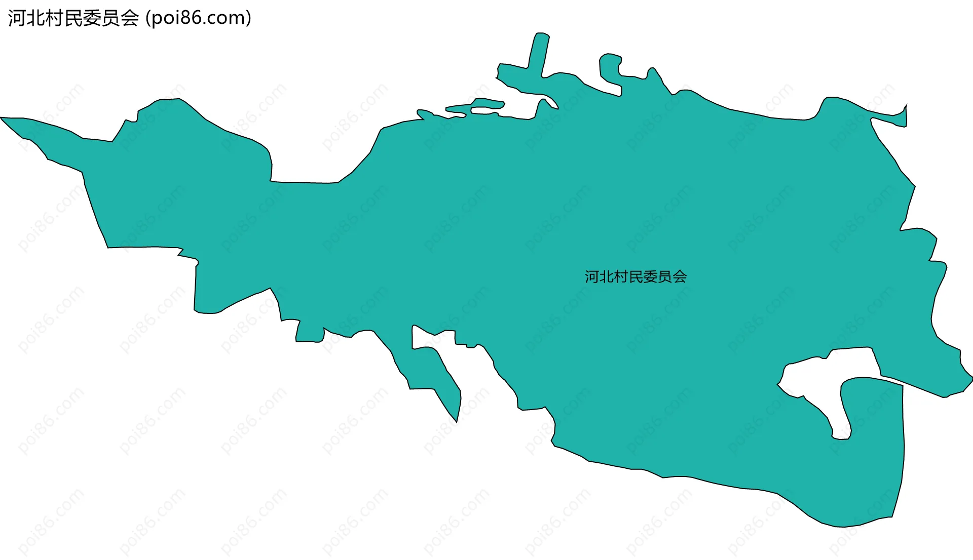 河北村民委员会边界地图