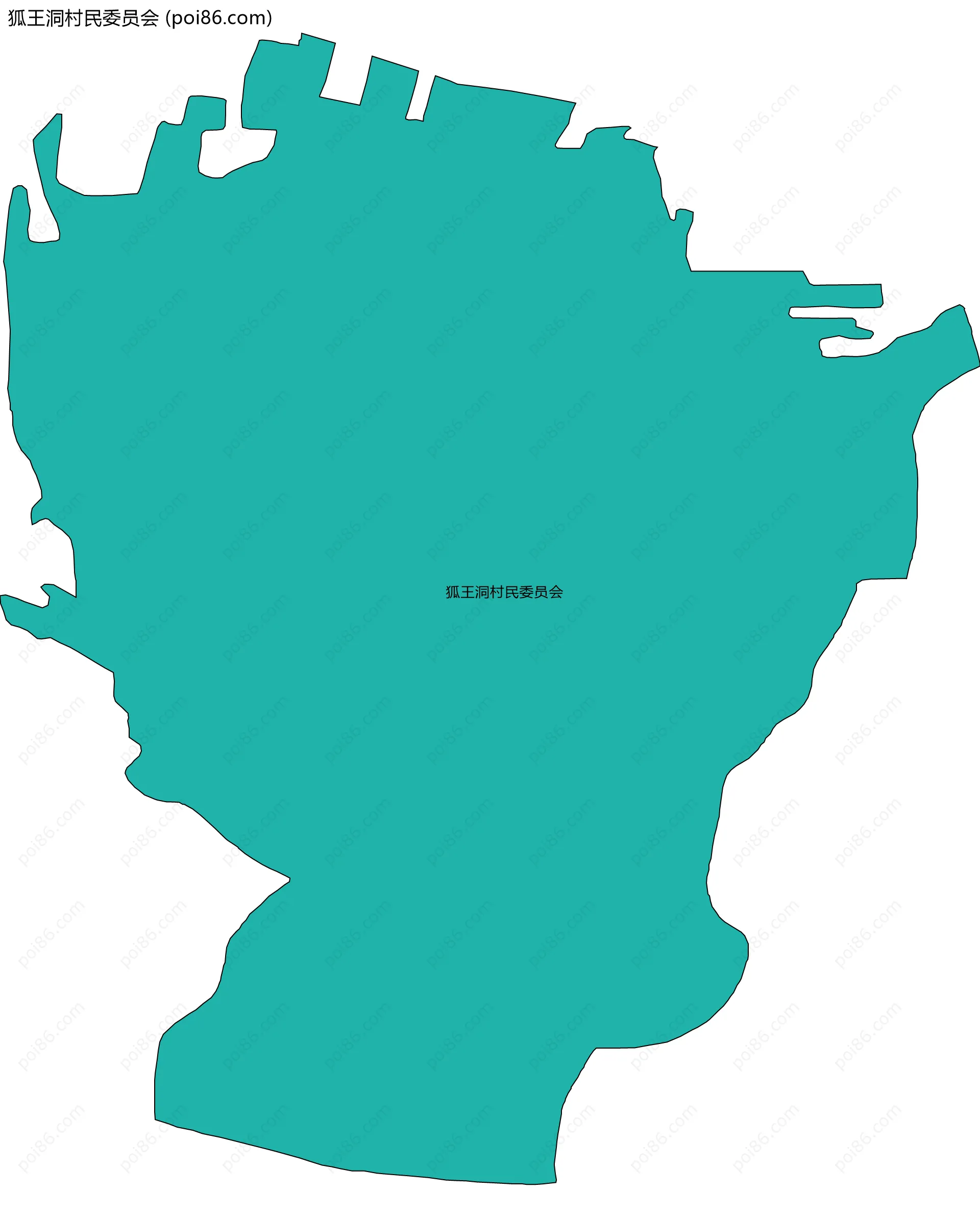 狐王洞村民委员会边界地图