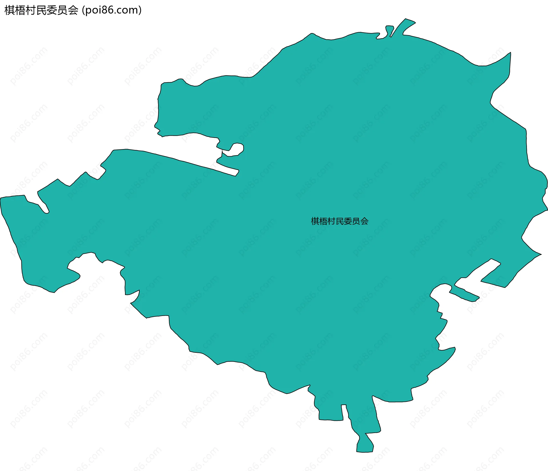 棋梧村民委员会边界地图