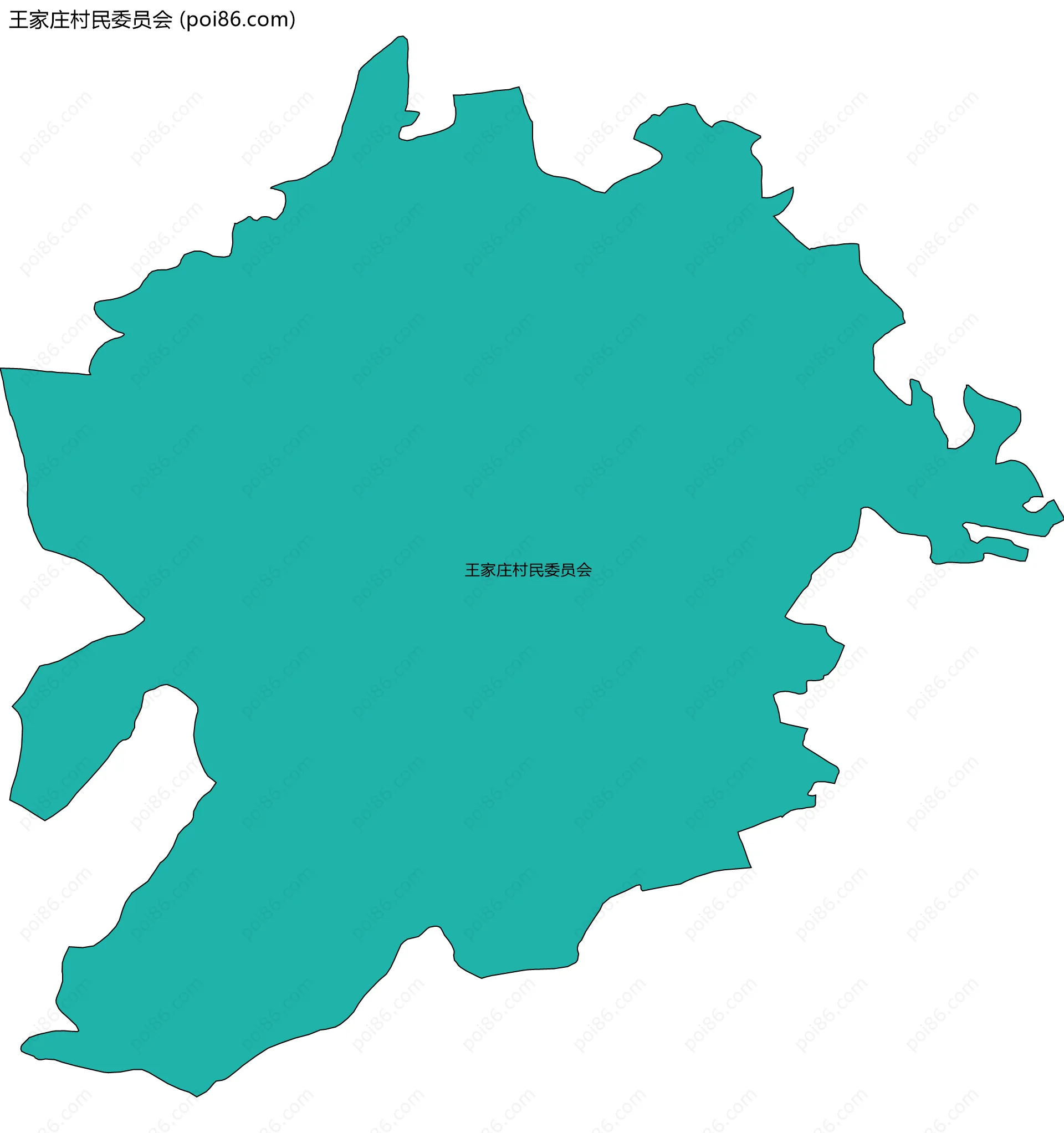 王家庄村民委员会边界地图