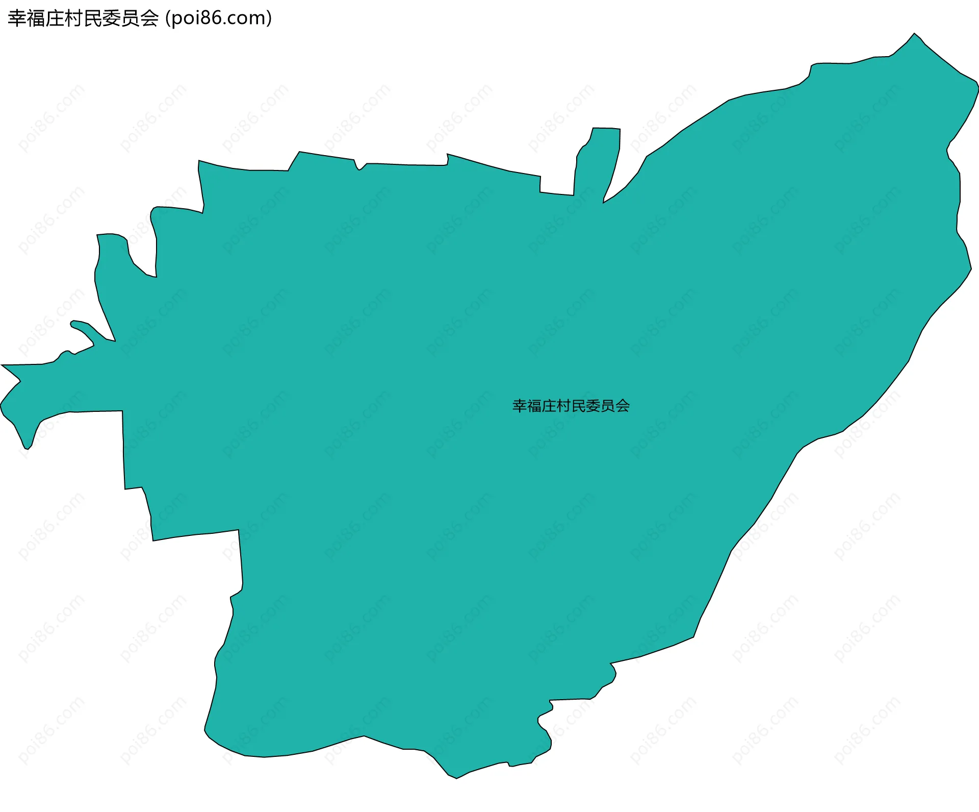 幸福庄村民委员会边界地图