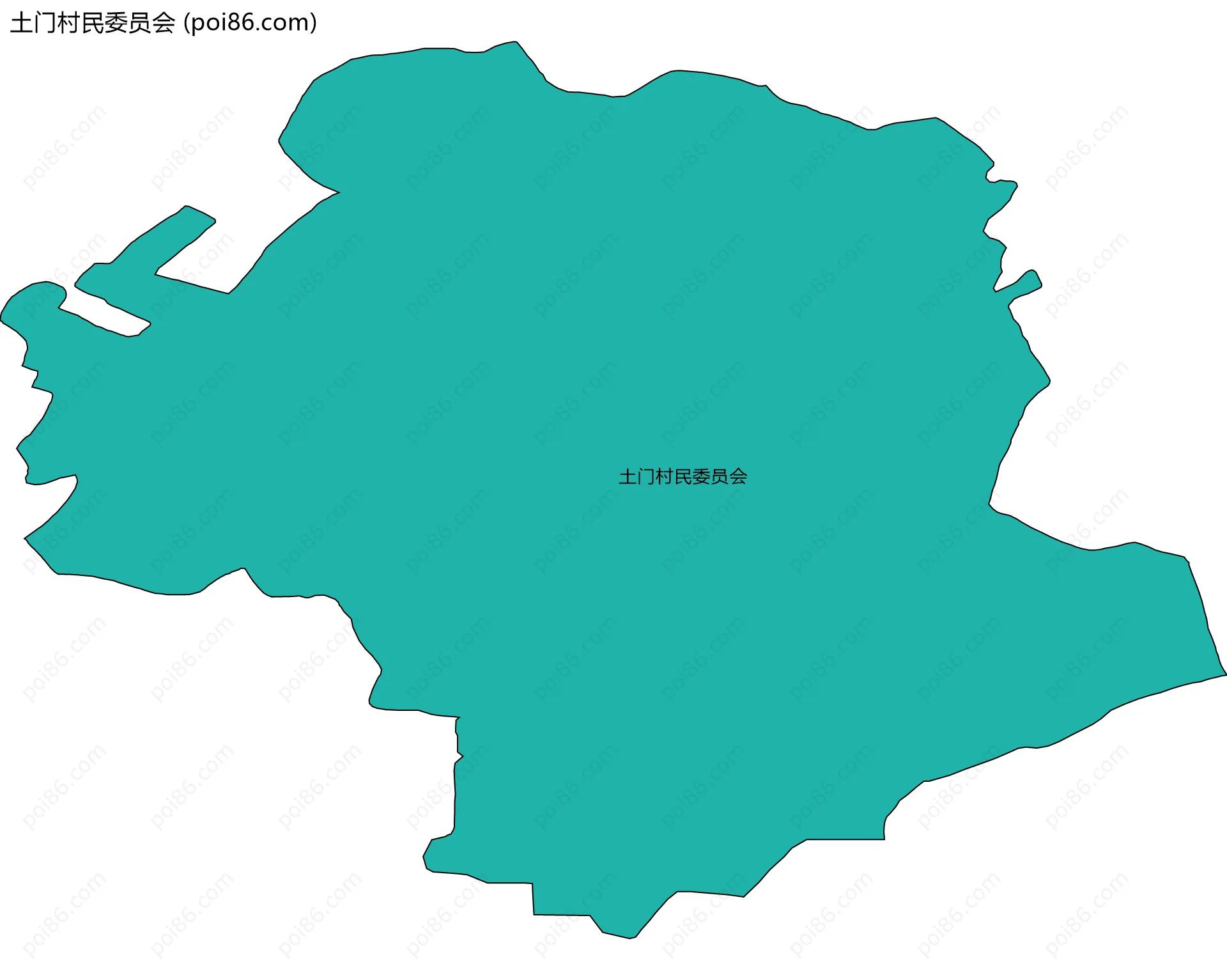 土门村民委员会边界地图