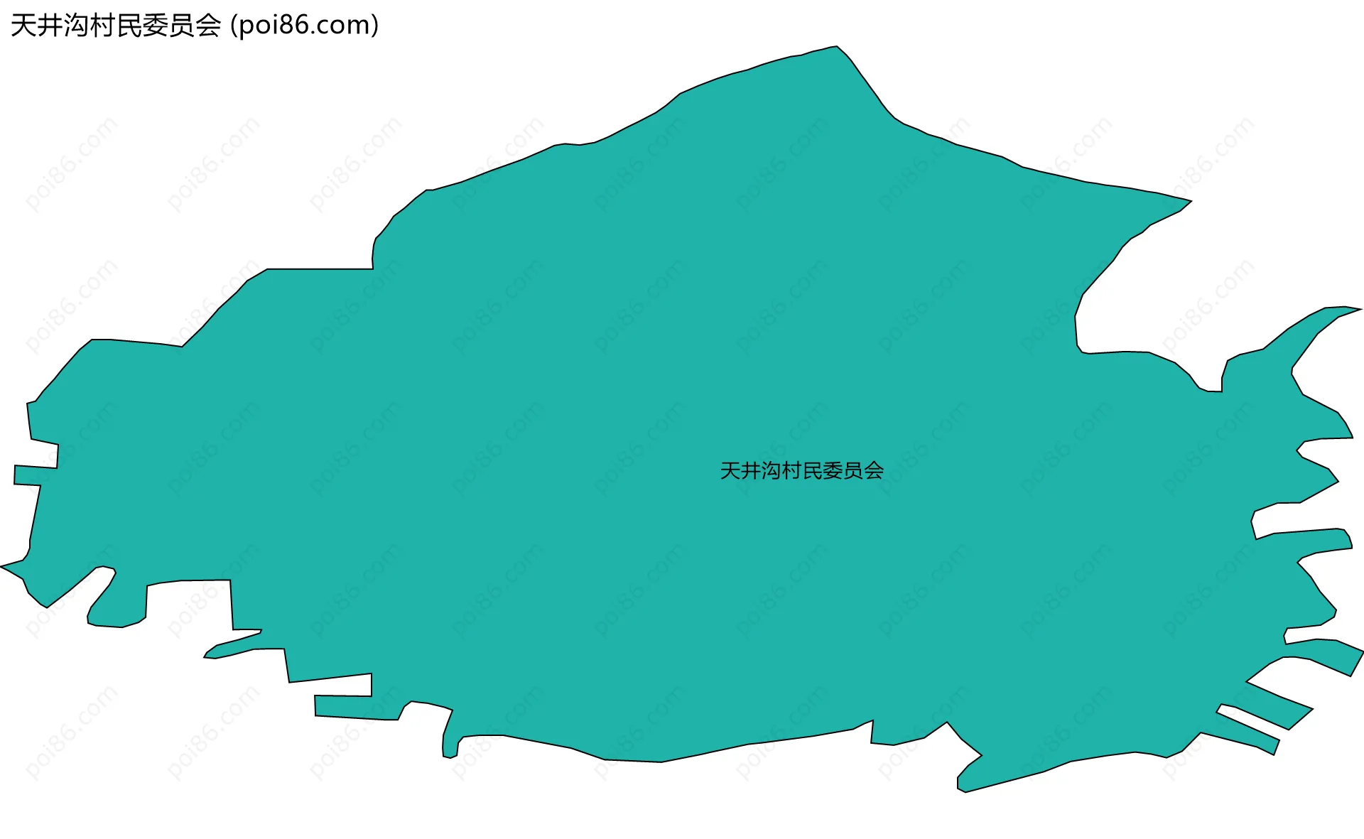 天井沟村民委员会边界地图