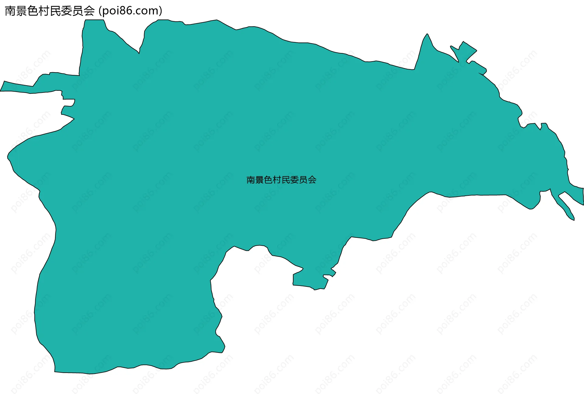 南景色村民委员会边界地图