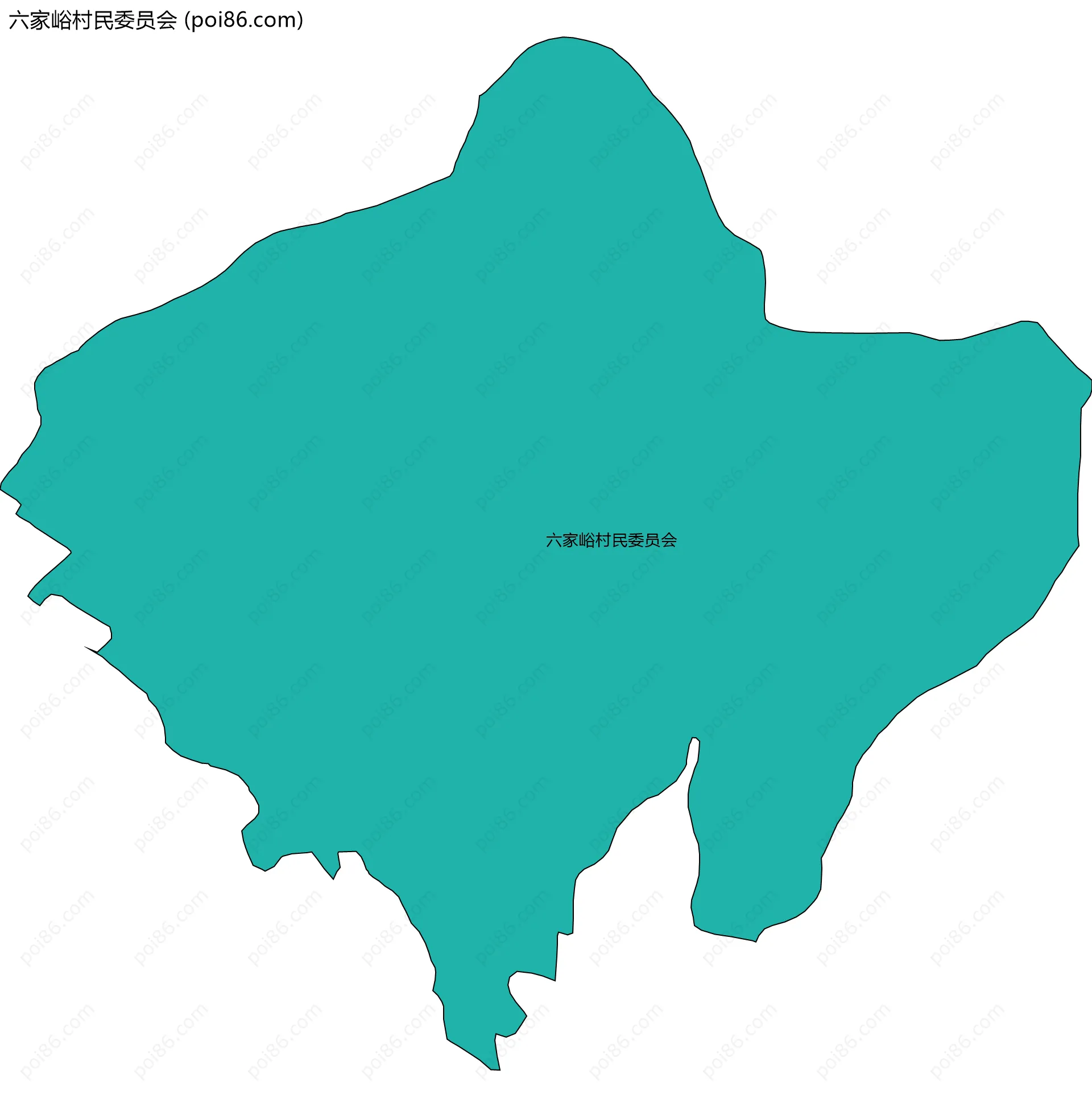 六家峪村民委员会边界地图