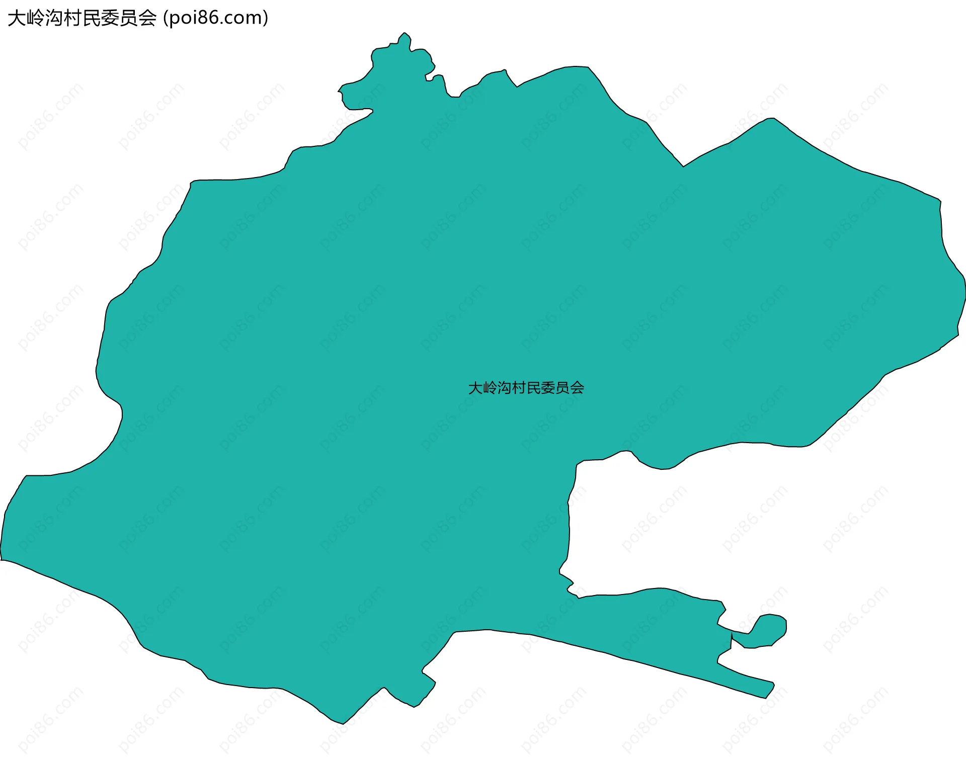 大岭沟村民委员会边界地图