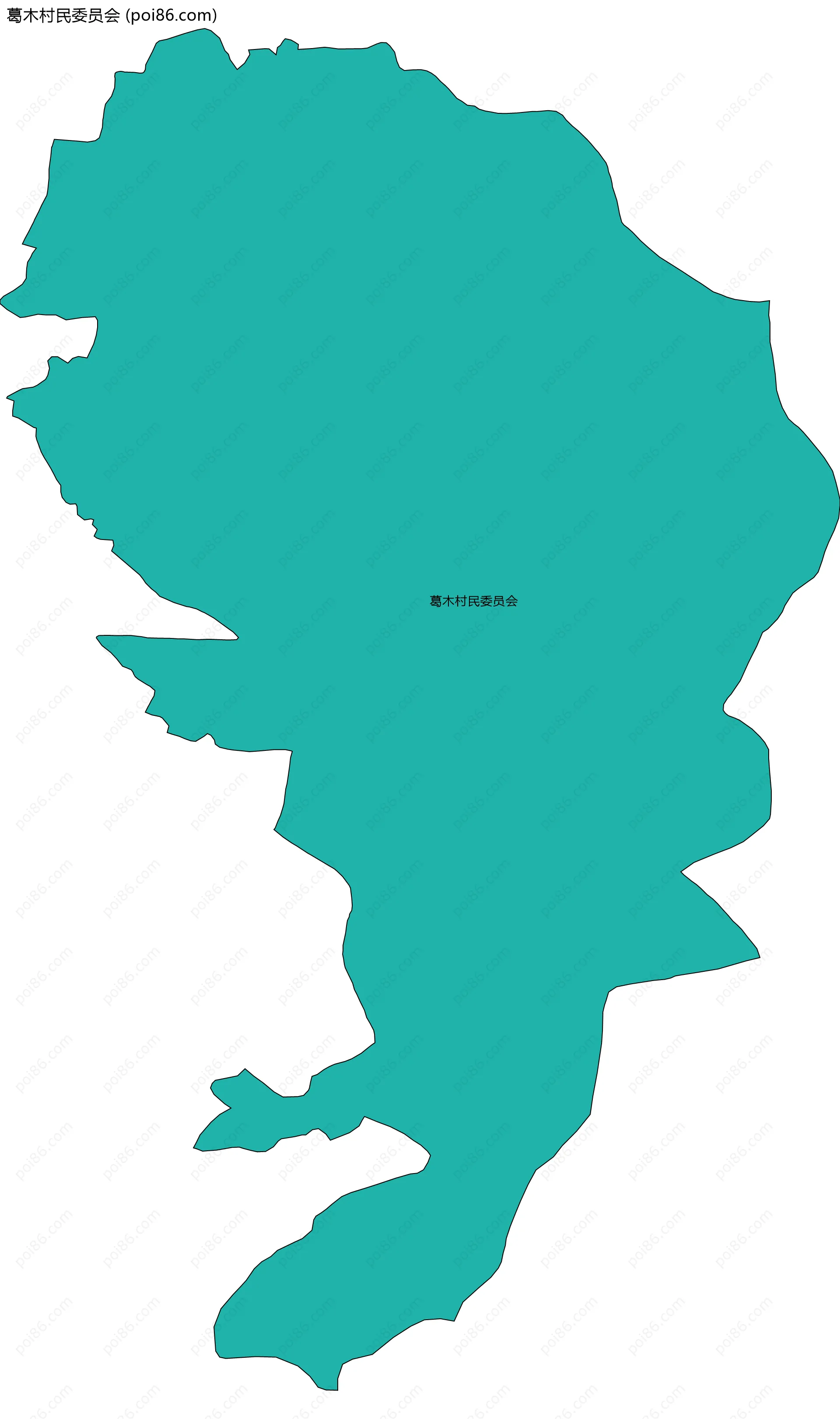 葛木村民委员会边界地图