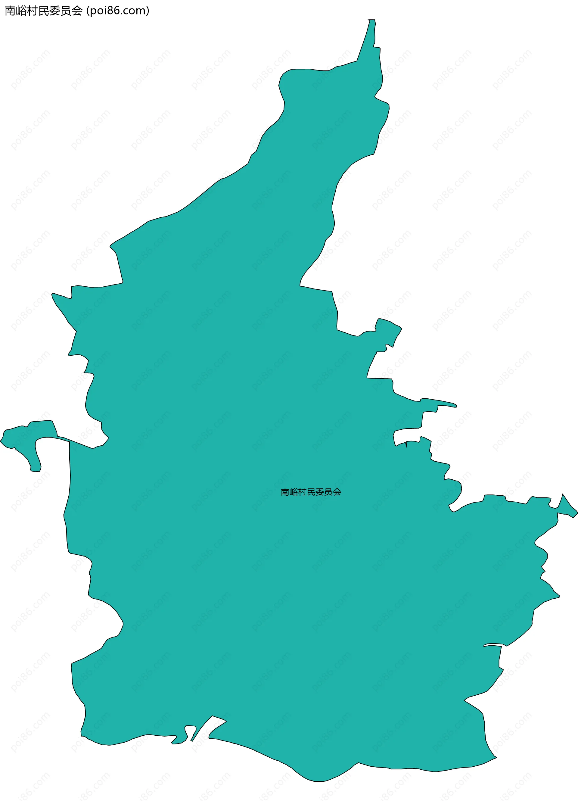 南峪村民委员会边界地图