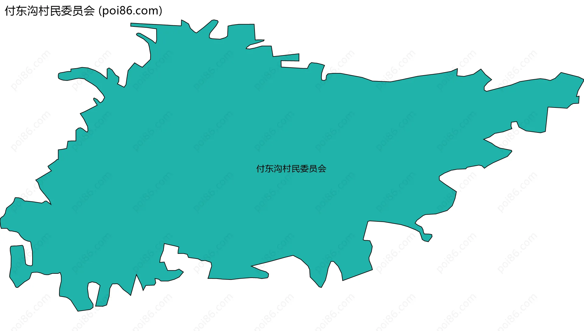 付东沟村民委员会边界地图