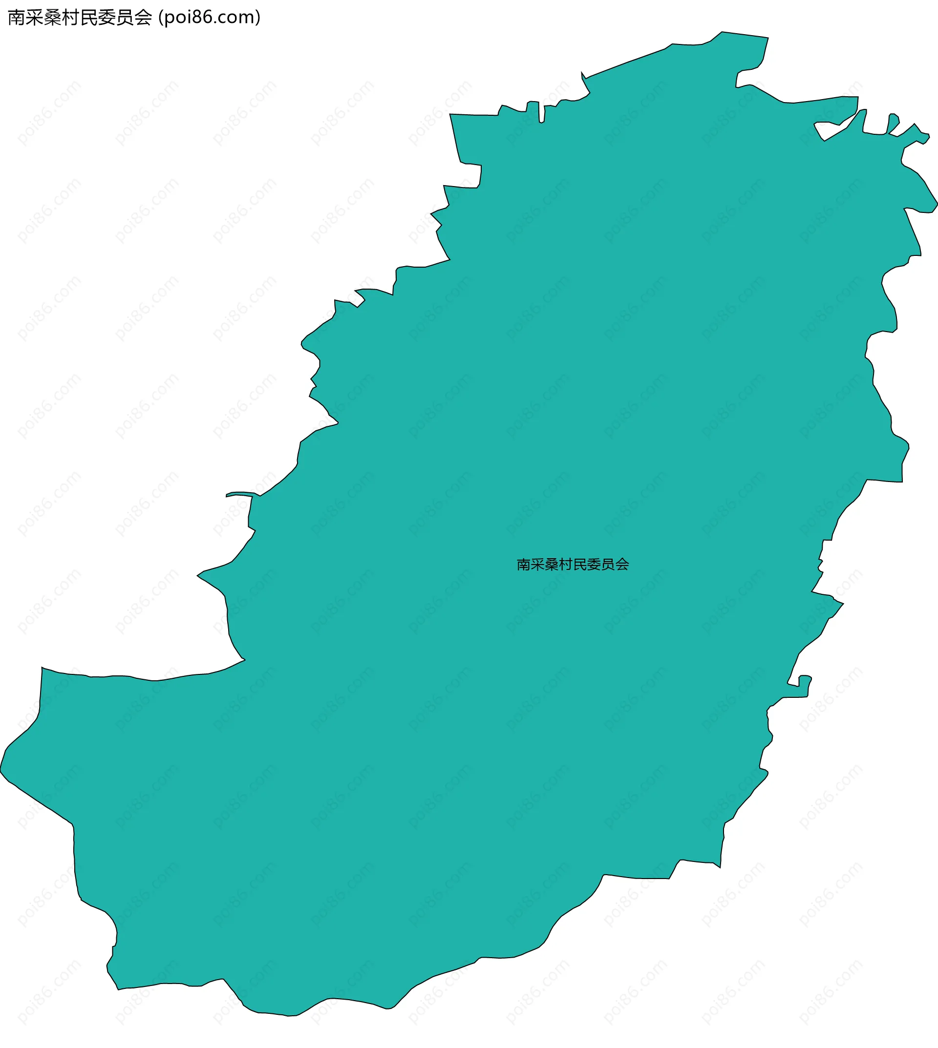 南采桑村民委员会边界地图