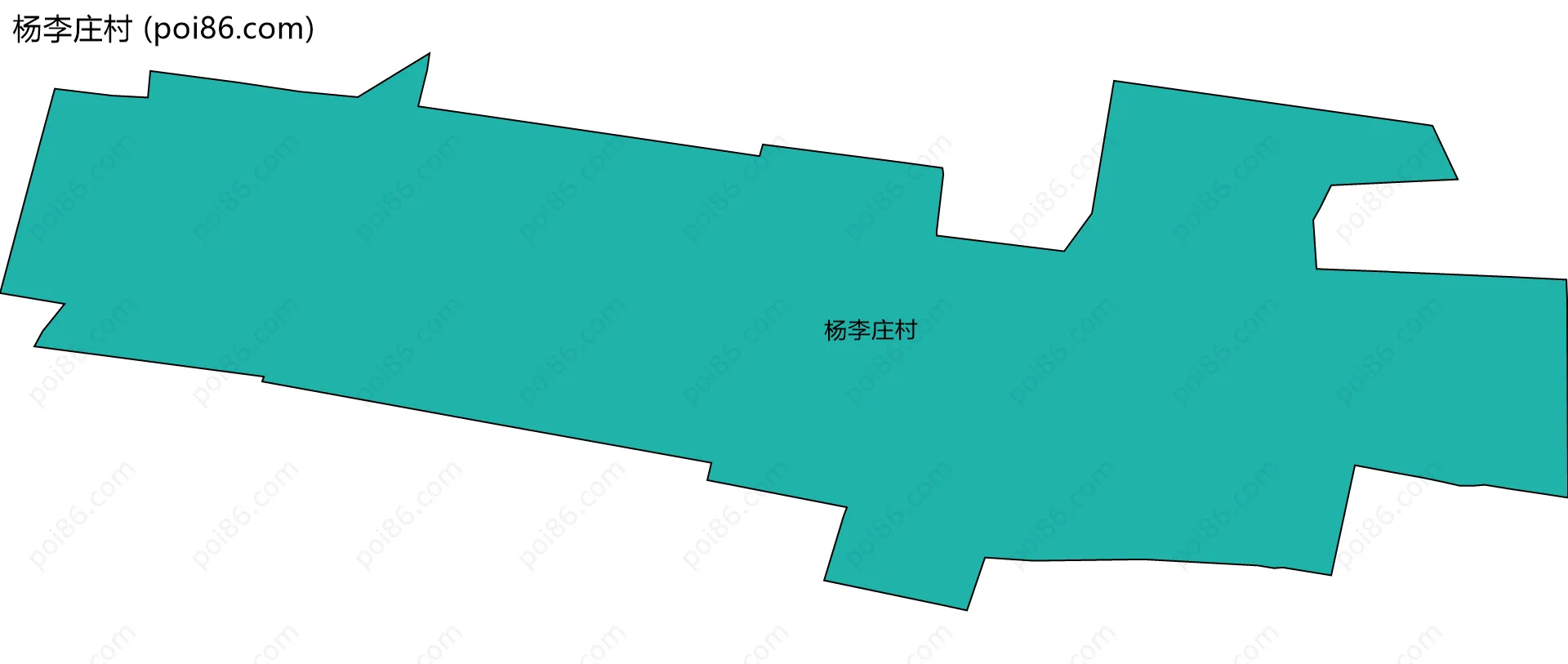杨李庄村边界地图