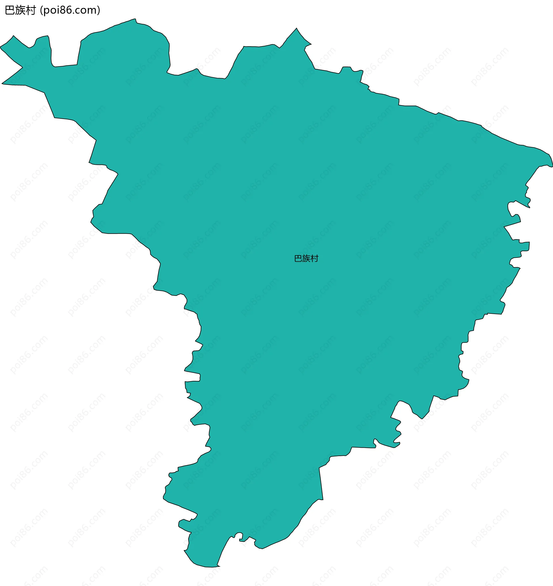 巴族村边界地图