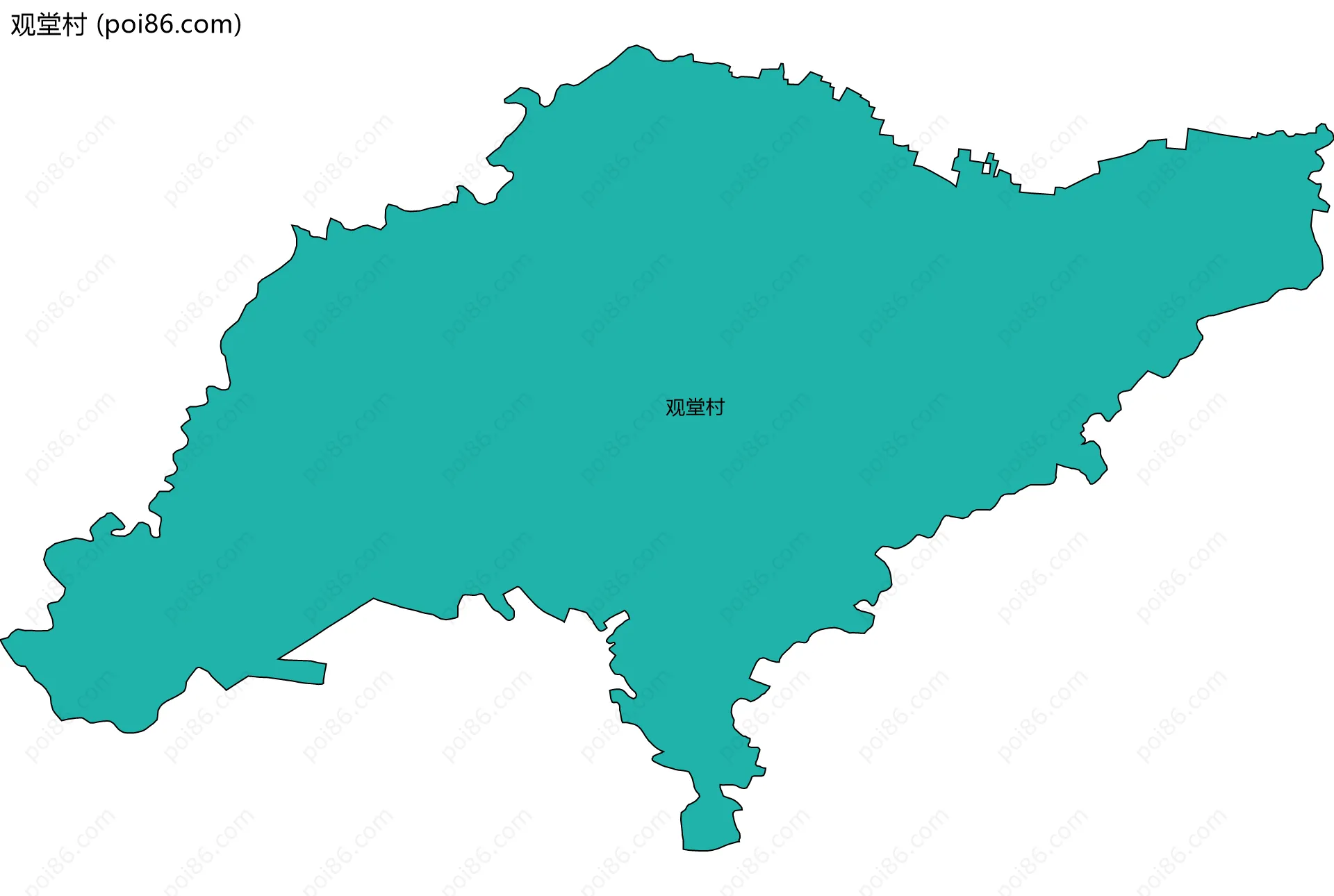 观堂村边界地图