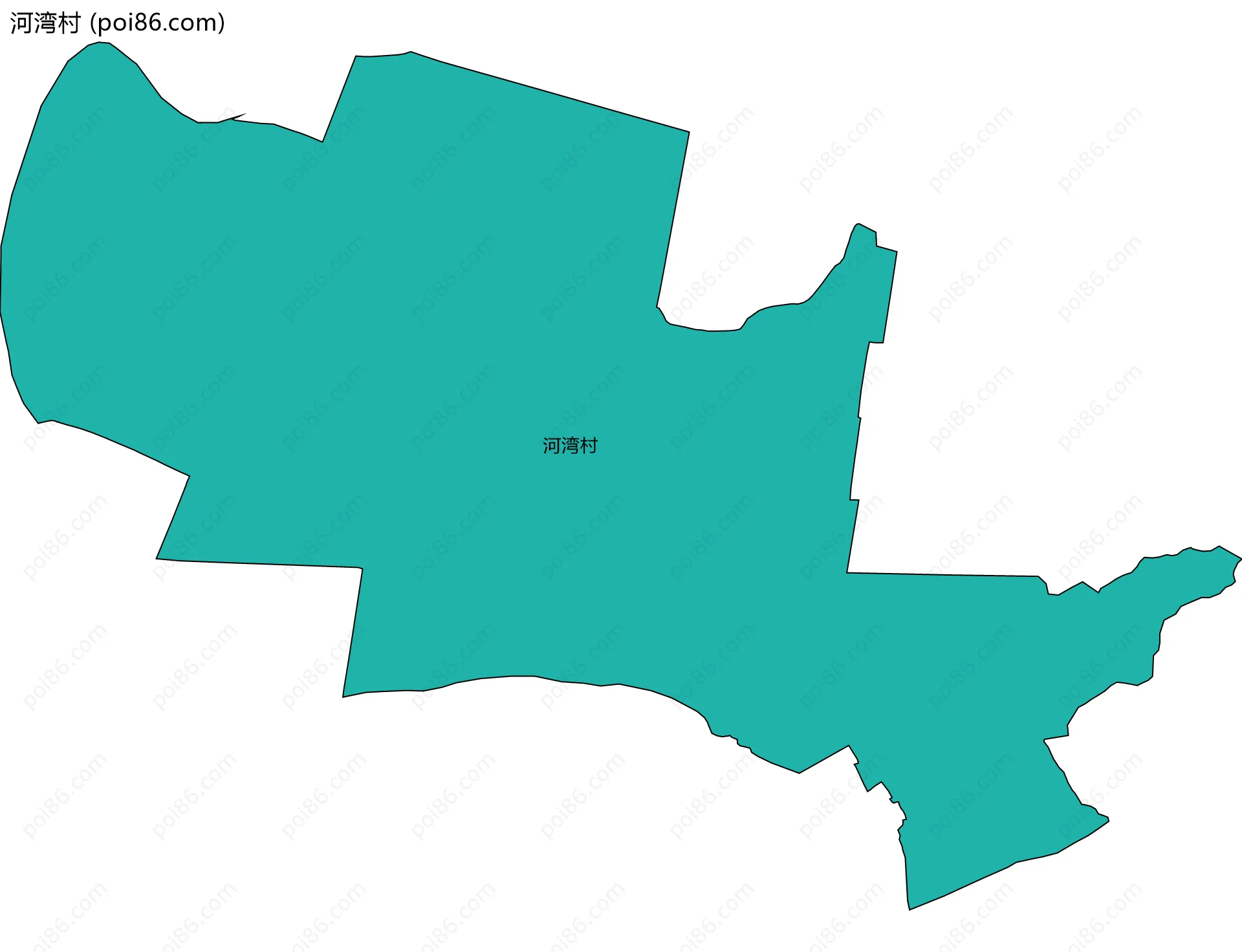 河湾村边界地图