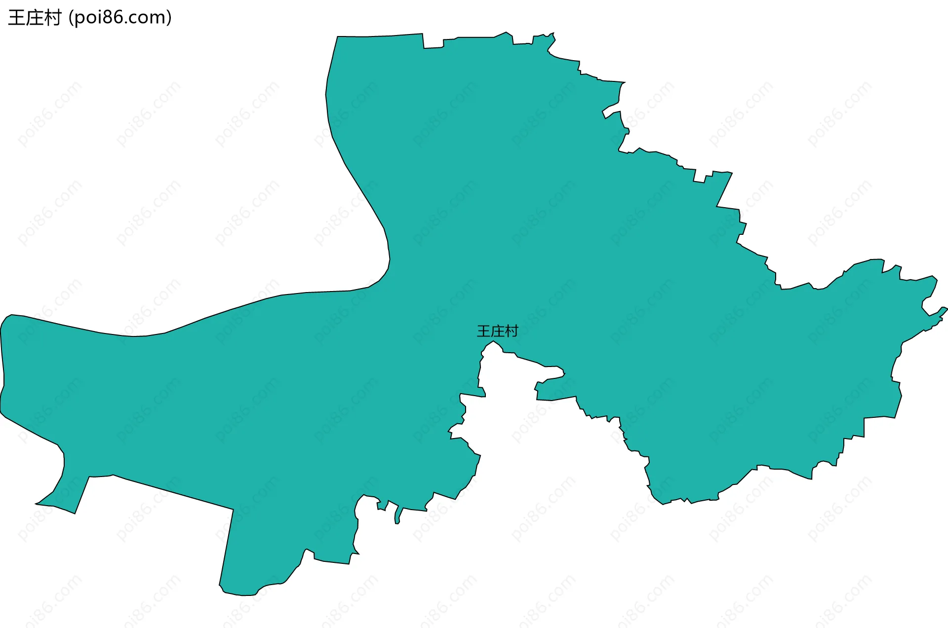 王庄村边界地图