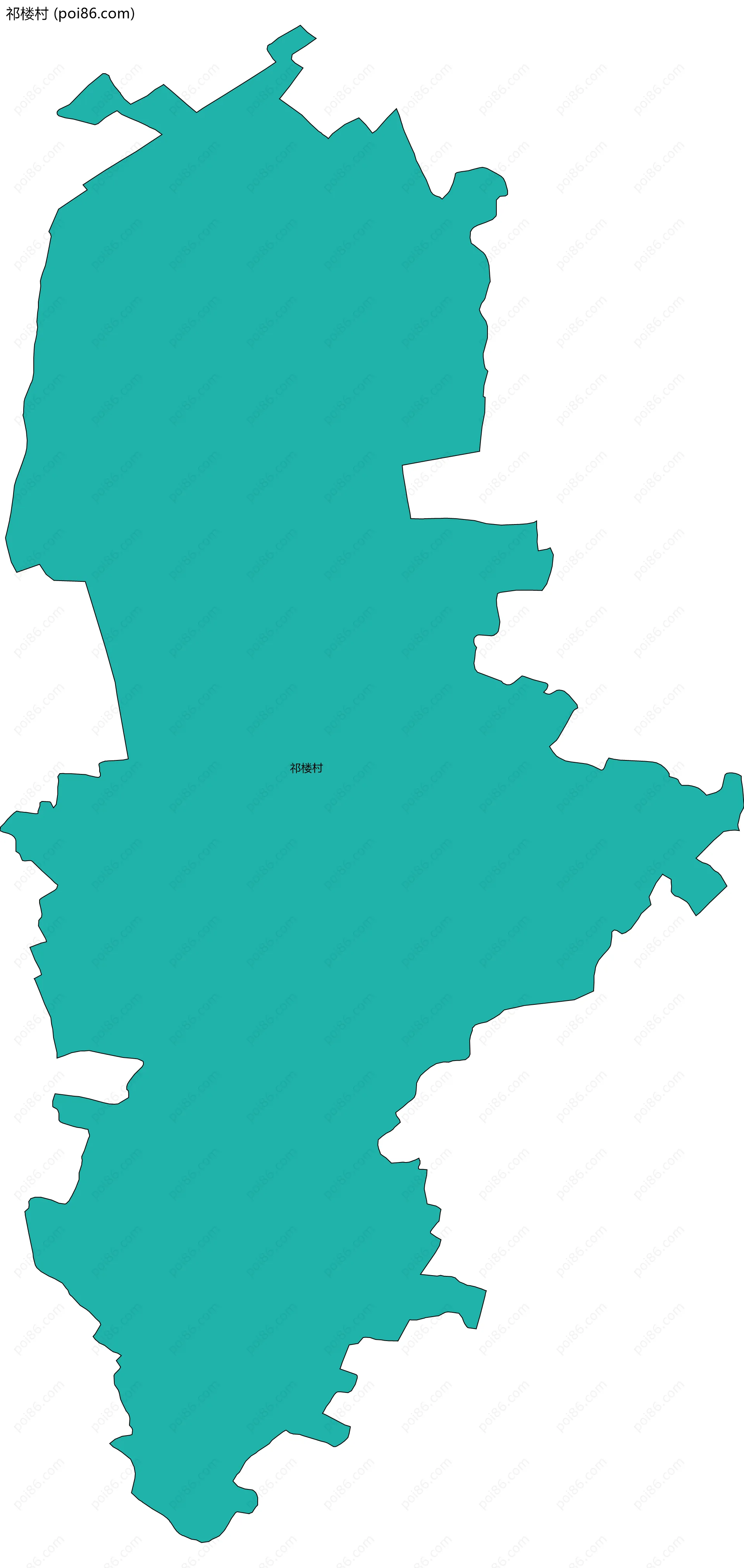 祁楼村边界地图