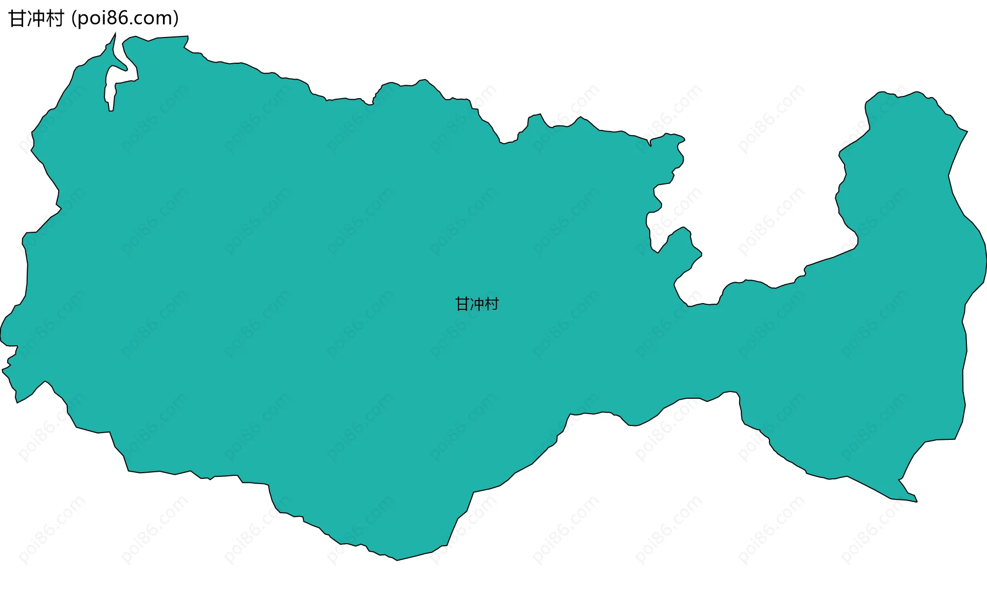 甘冲村边界地图