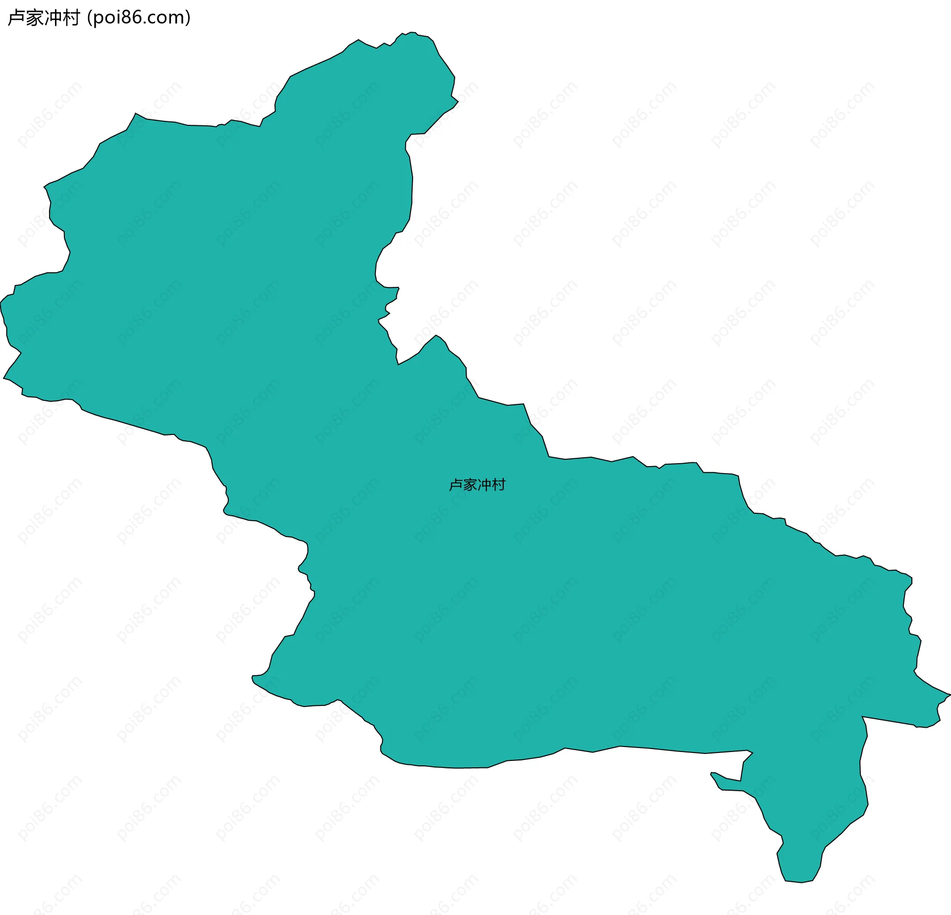 卢家冲村边界地图