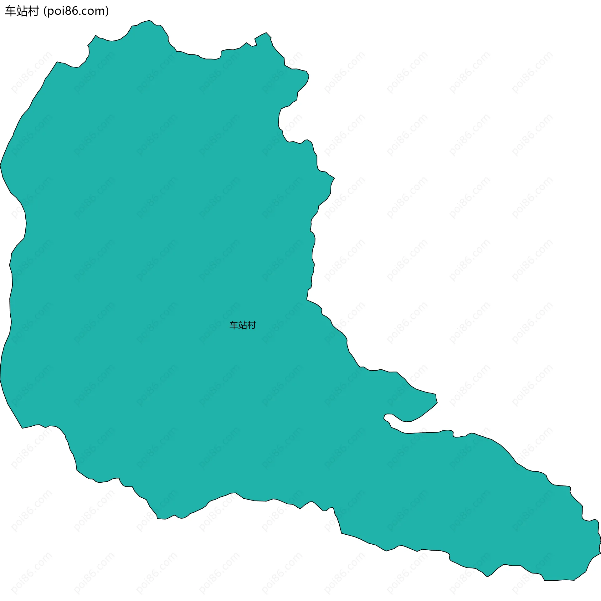 车站村边界地图